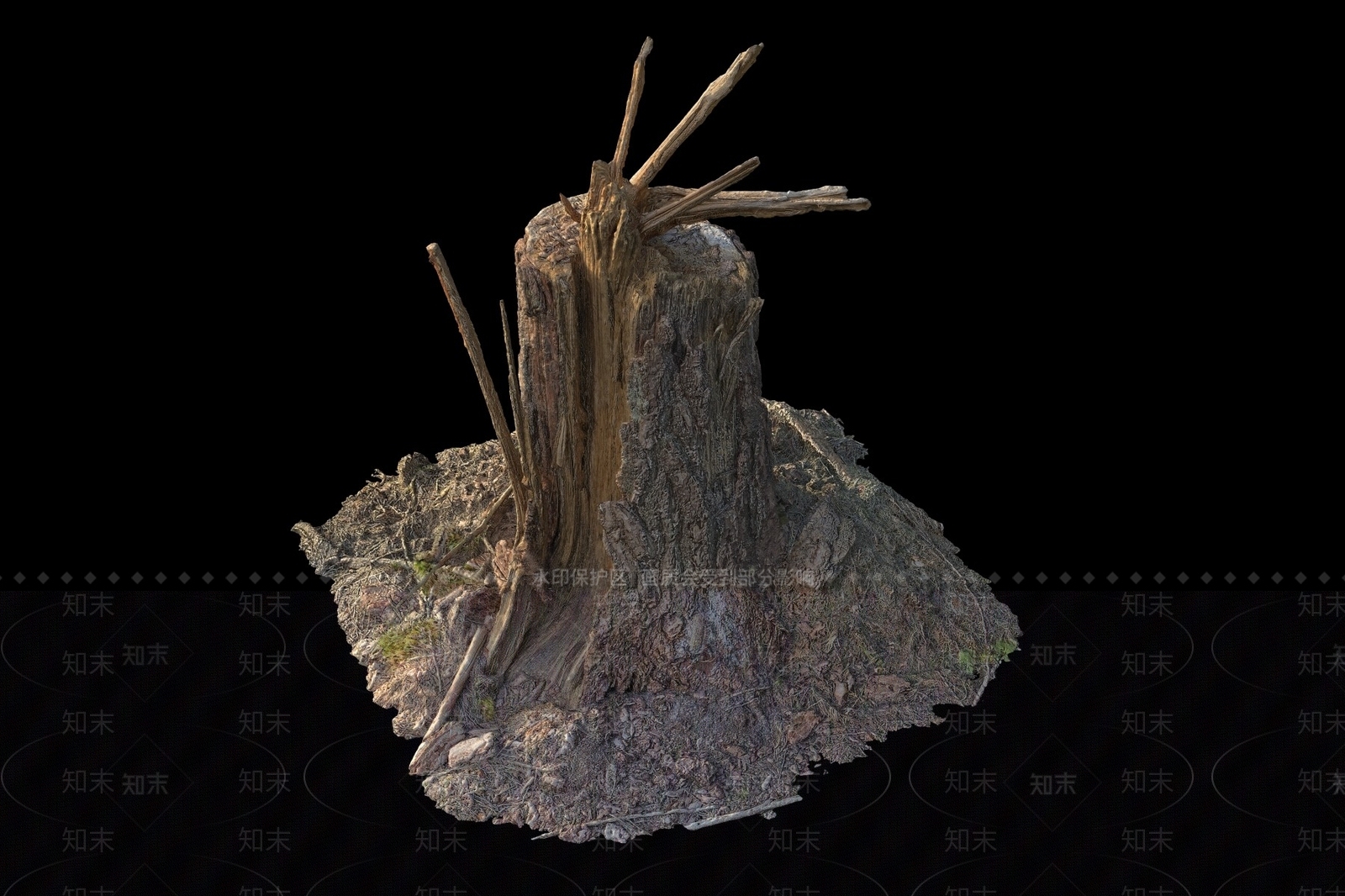 树桩3D模型下载【ID:1145637580】