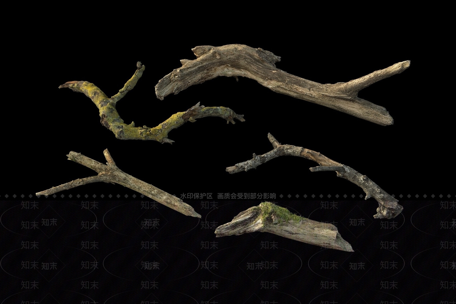 树枝枯枝3D模型下载【ID:1145639757】