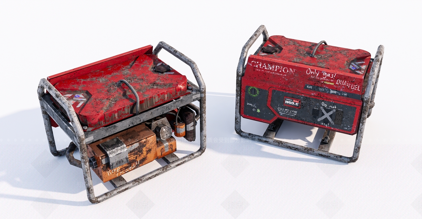 老旧发电机3D模型下载【ID:1145641364】