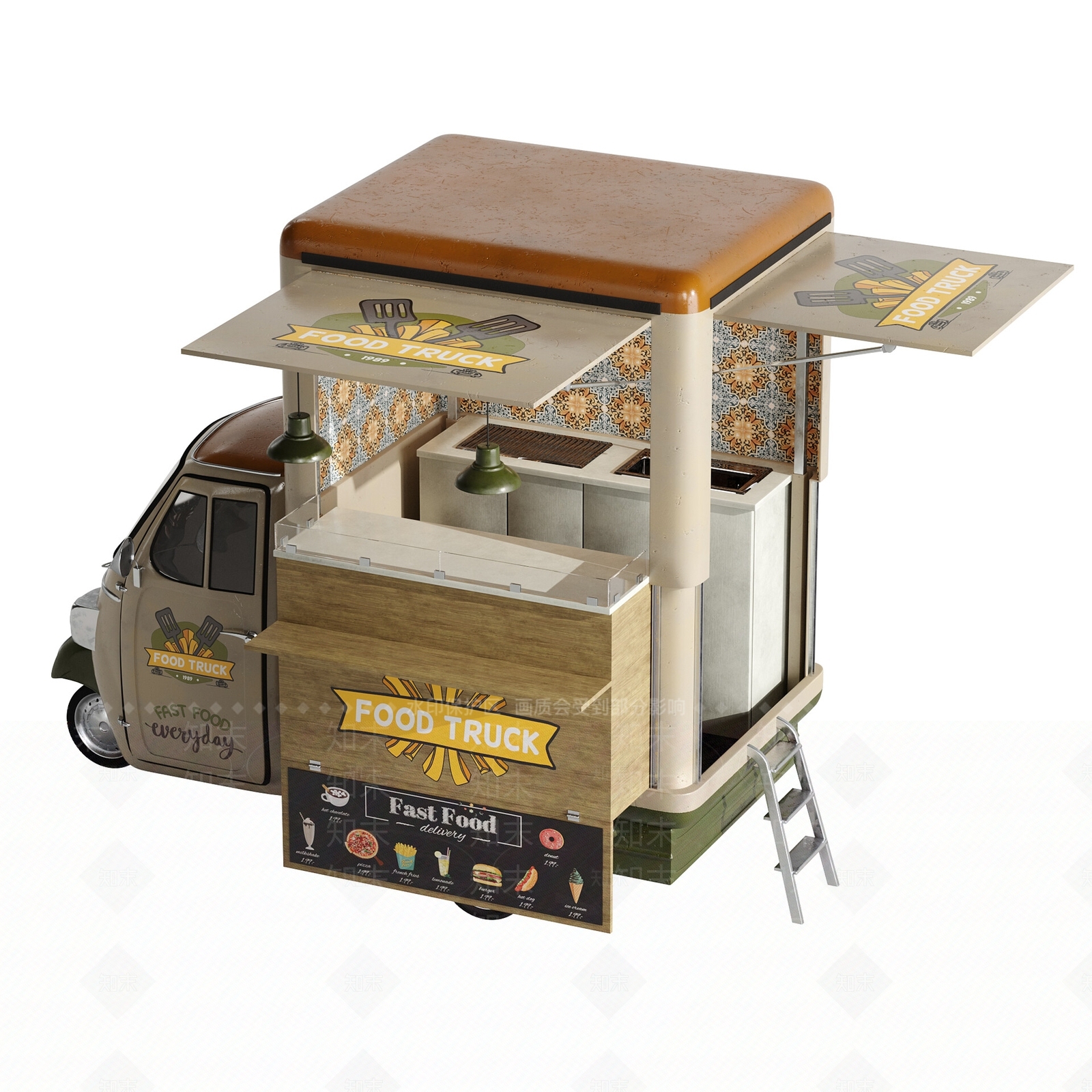 移动售货车3D模型下载【ID:1145659159】