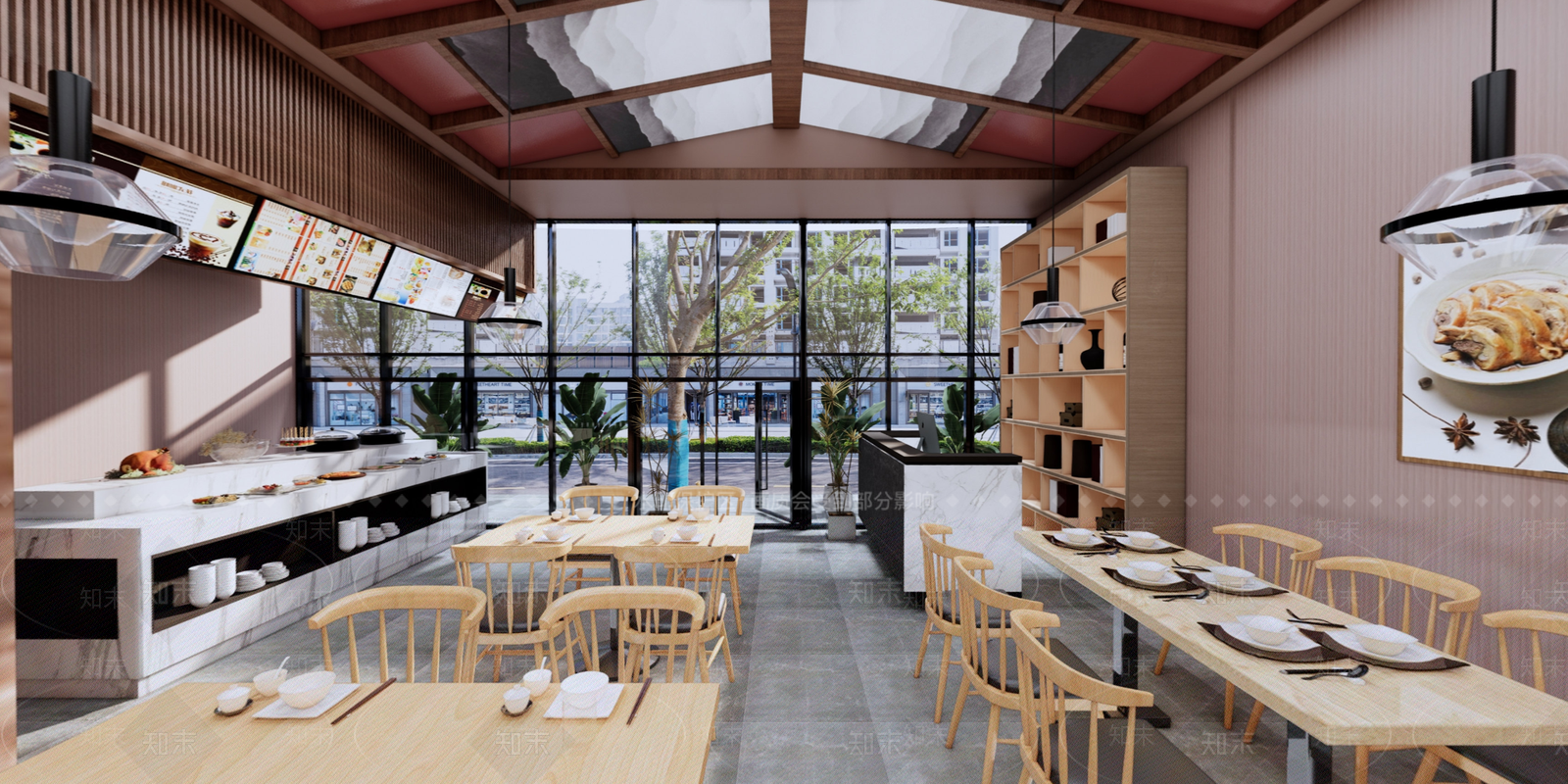 现代中餐馆SU模型下载【ID:1145646725】