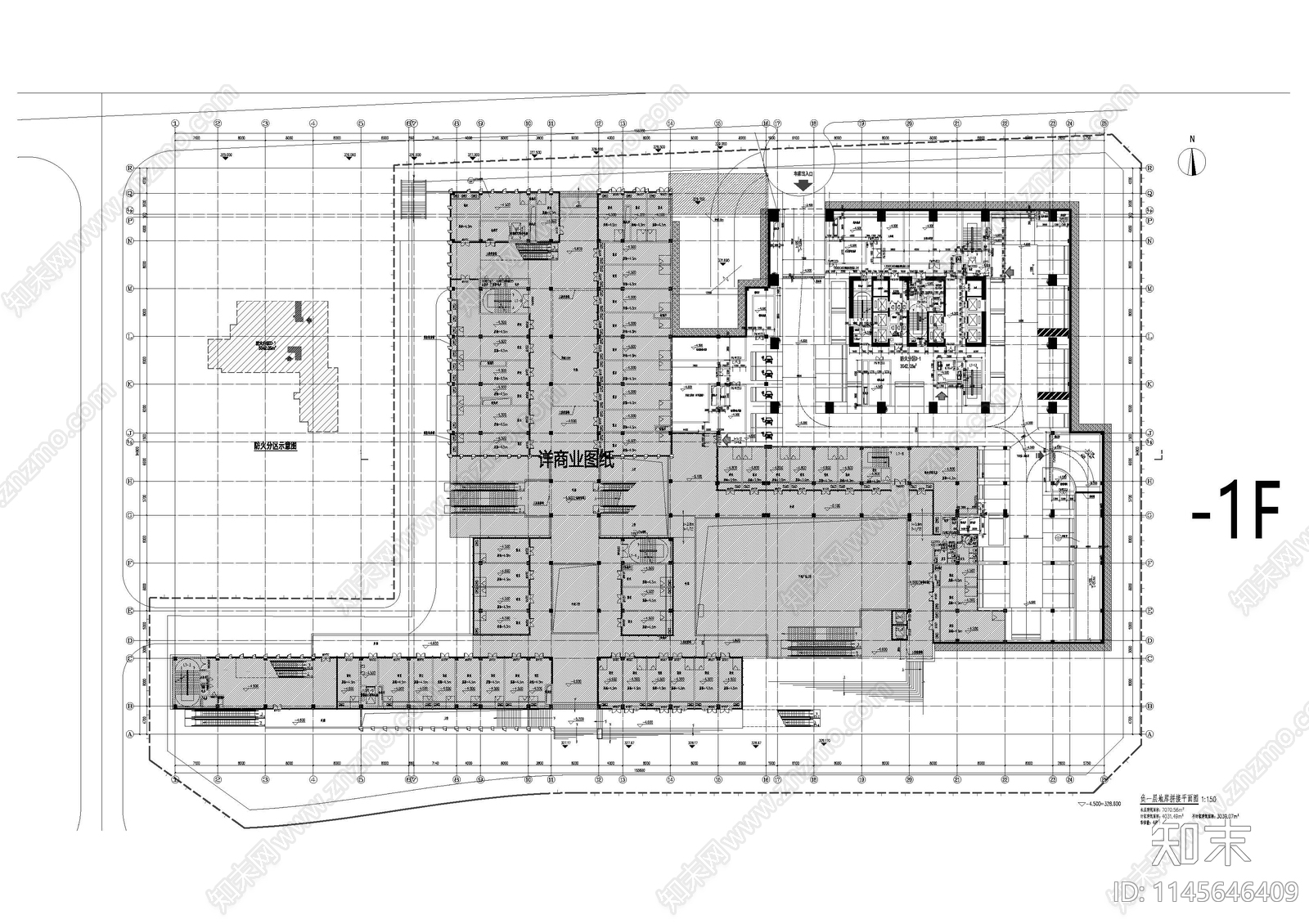 超高层综合楼建筑cad施工图下载【ID:1145646409】