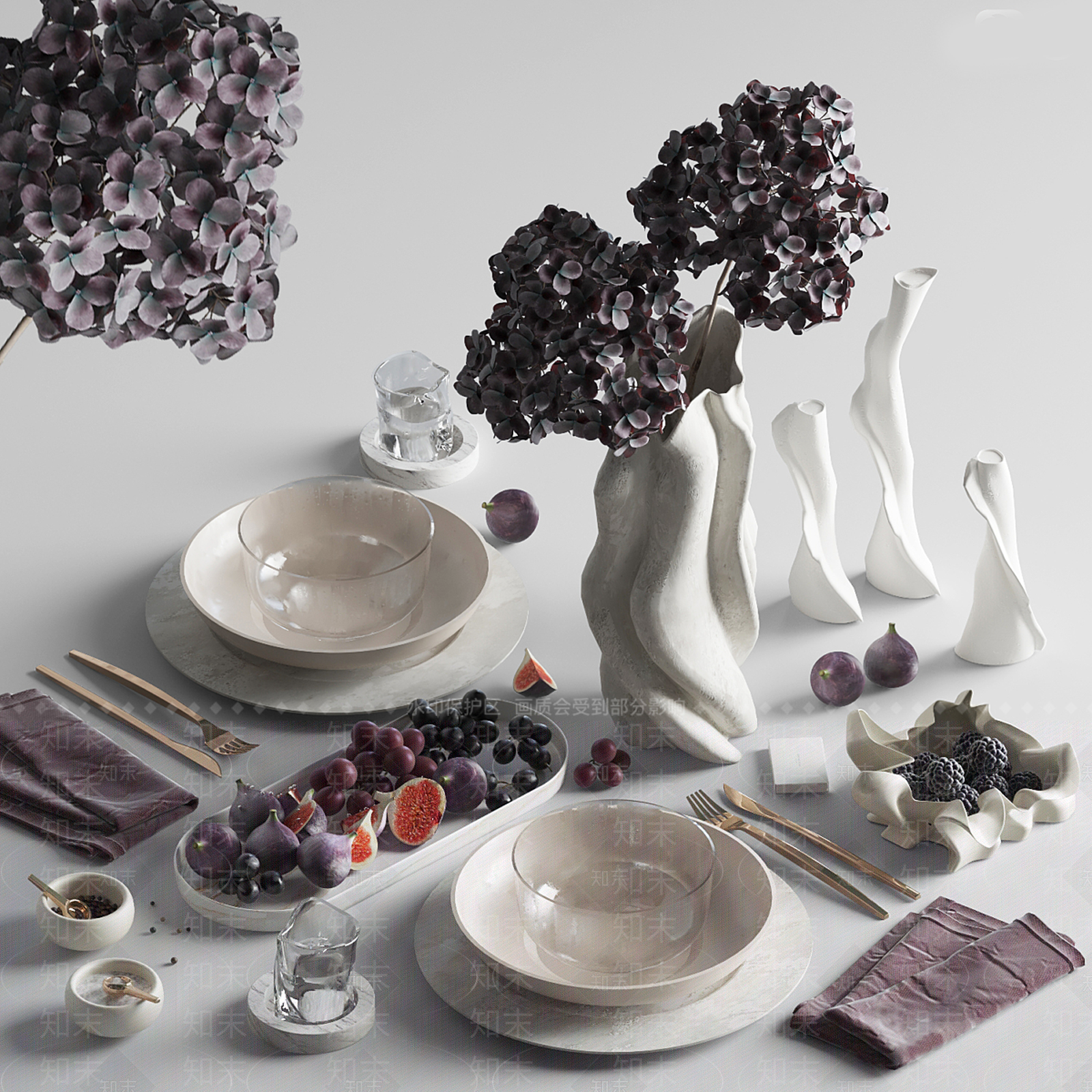 餐具餐盘SU模型下载【ID:1145660561】