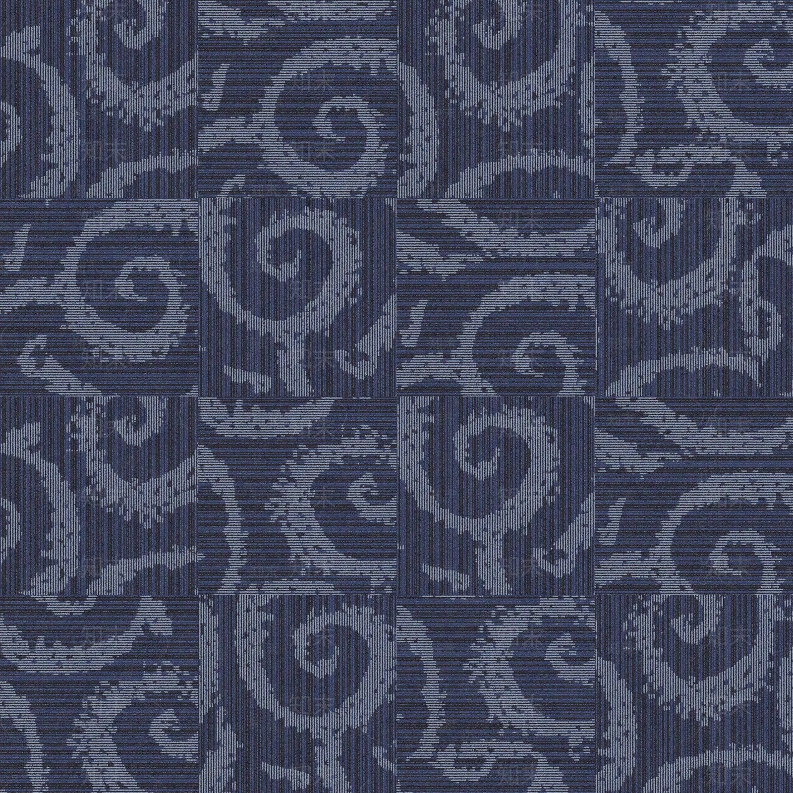 蓝色块状花纹地毯贴图下载【ID:1145662057】