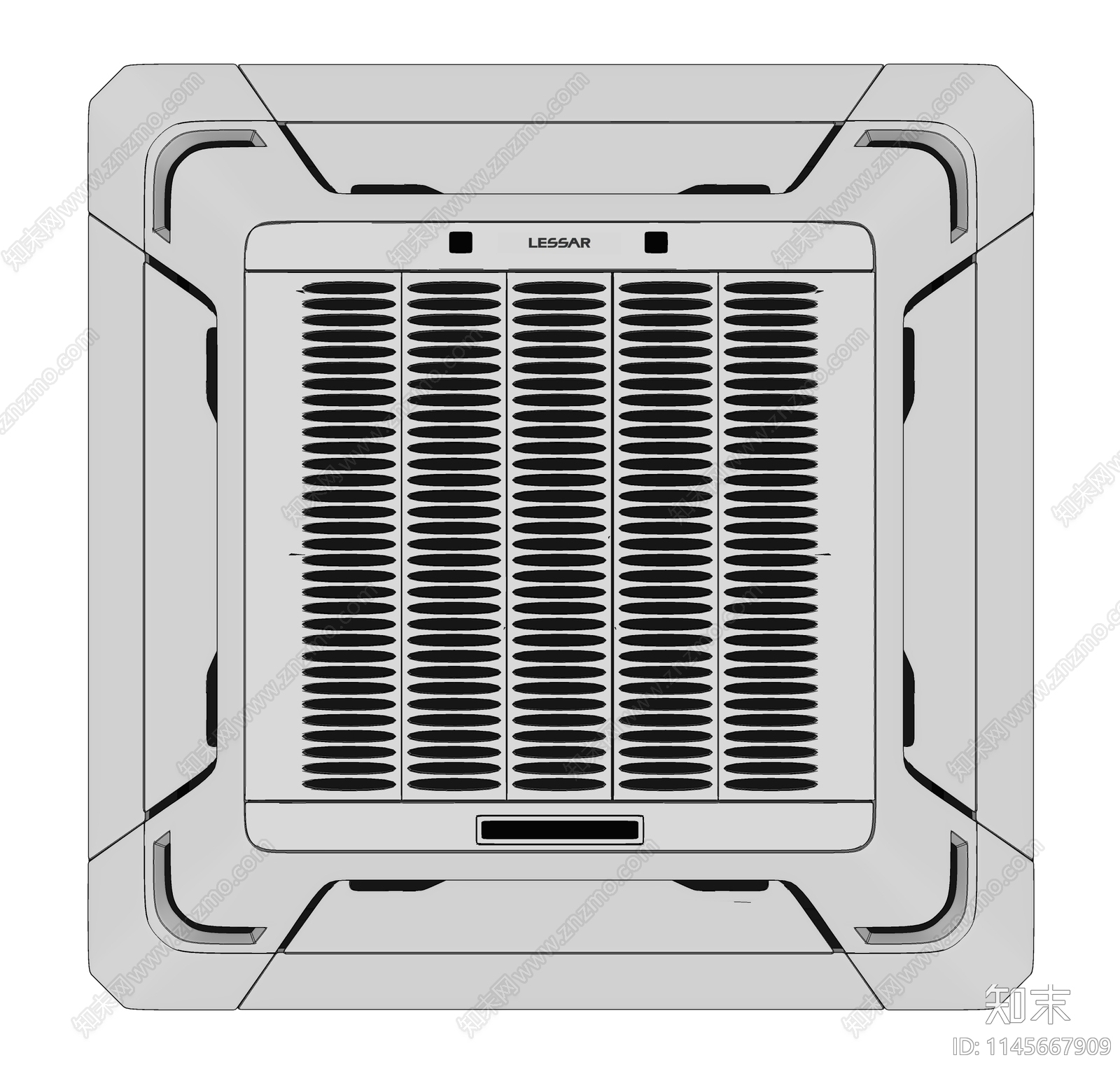 现代中央空调出风口SU模型下载【ID:1145667909】