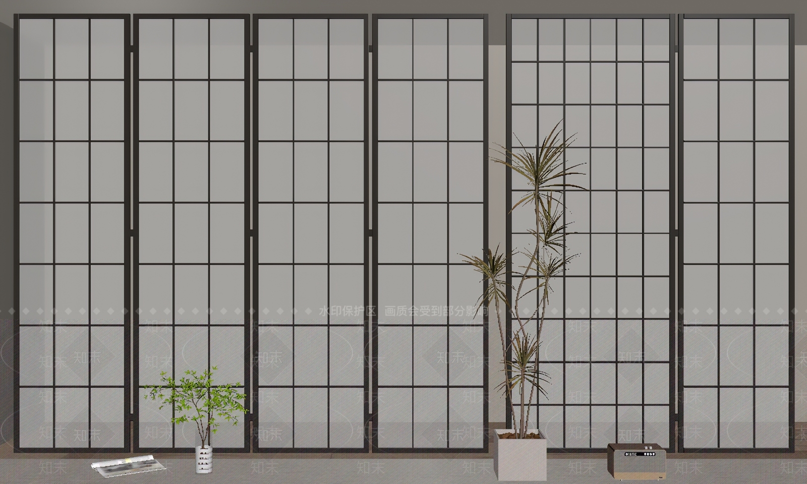 日式推拉门SU模型下载【ID:1145670539】