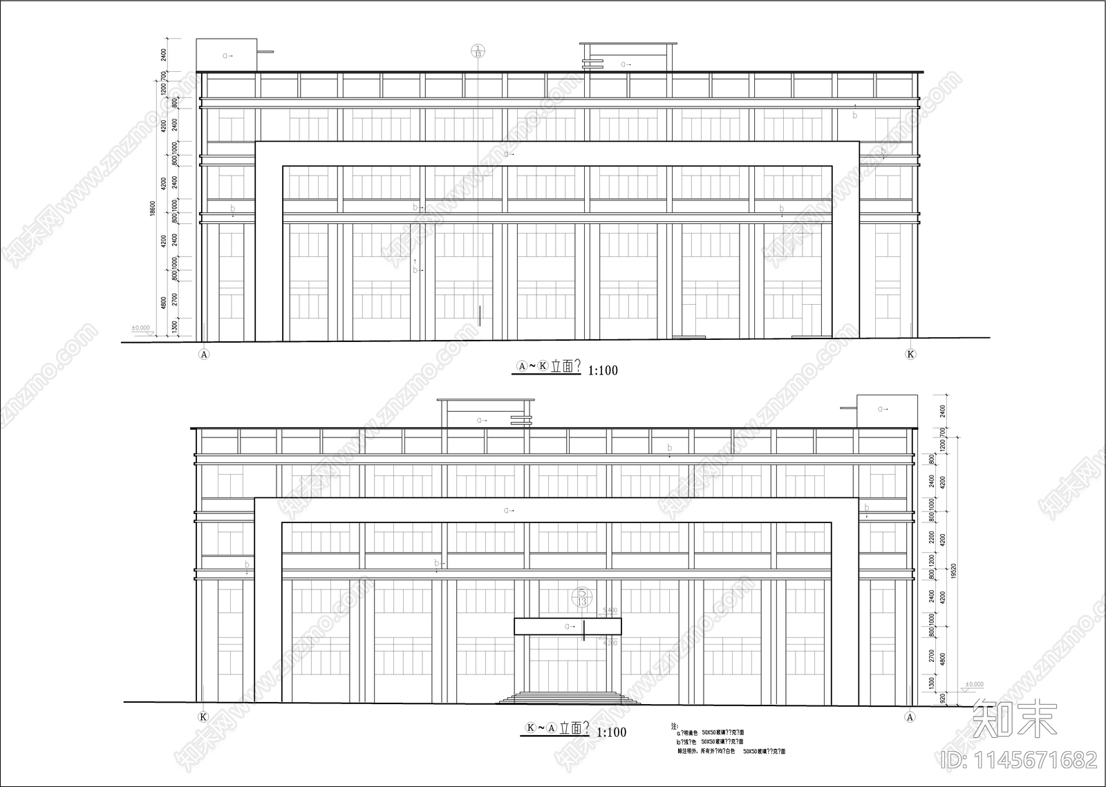 厂房车间建筑cad施工图下载【ID:1145671682】