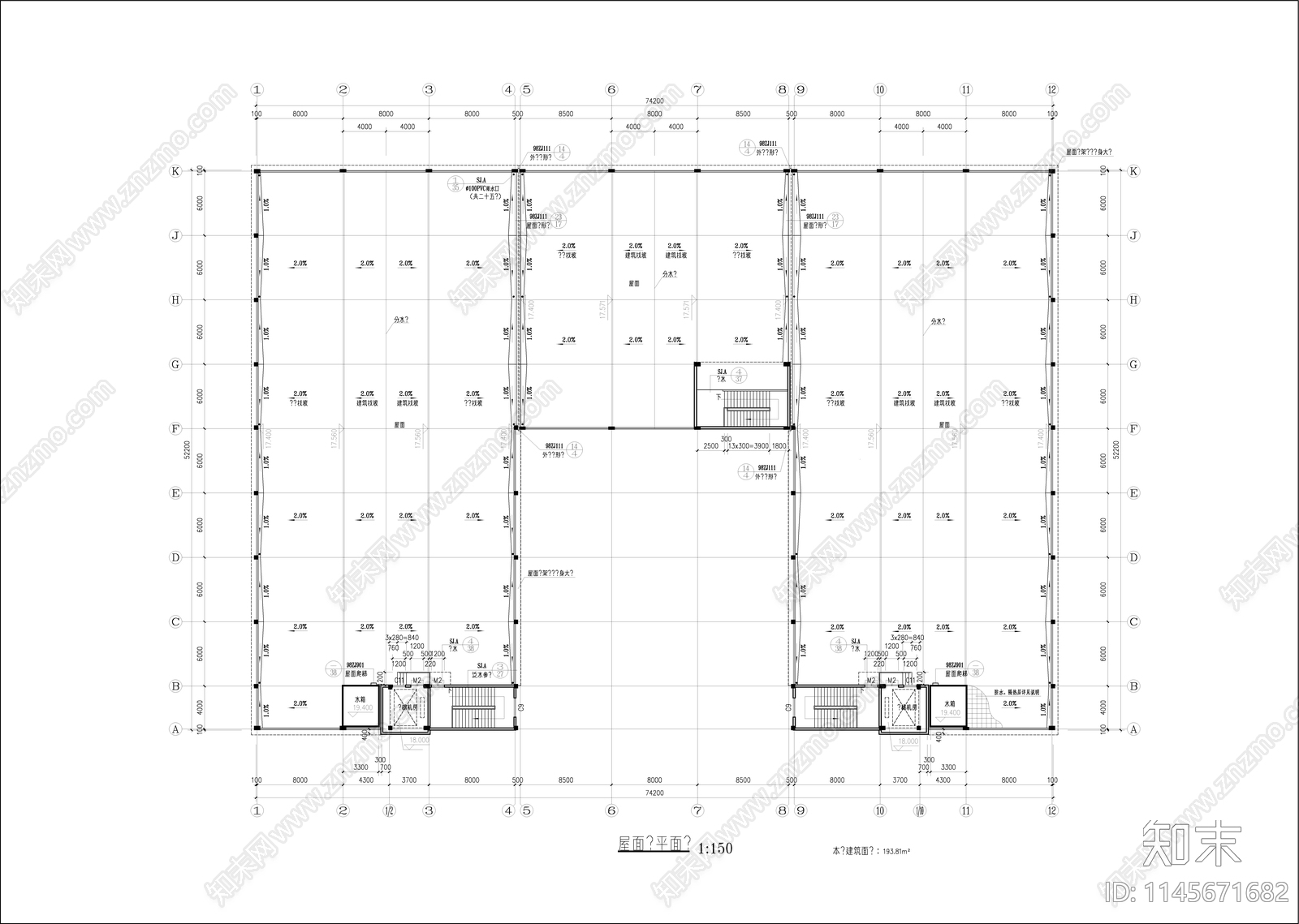厂房车间建筑cad施工图下载【ID:1145671682】