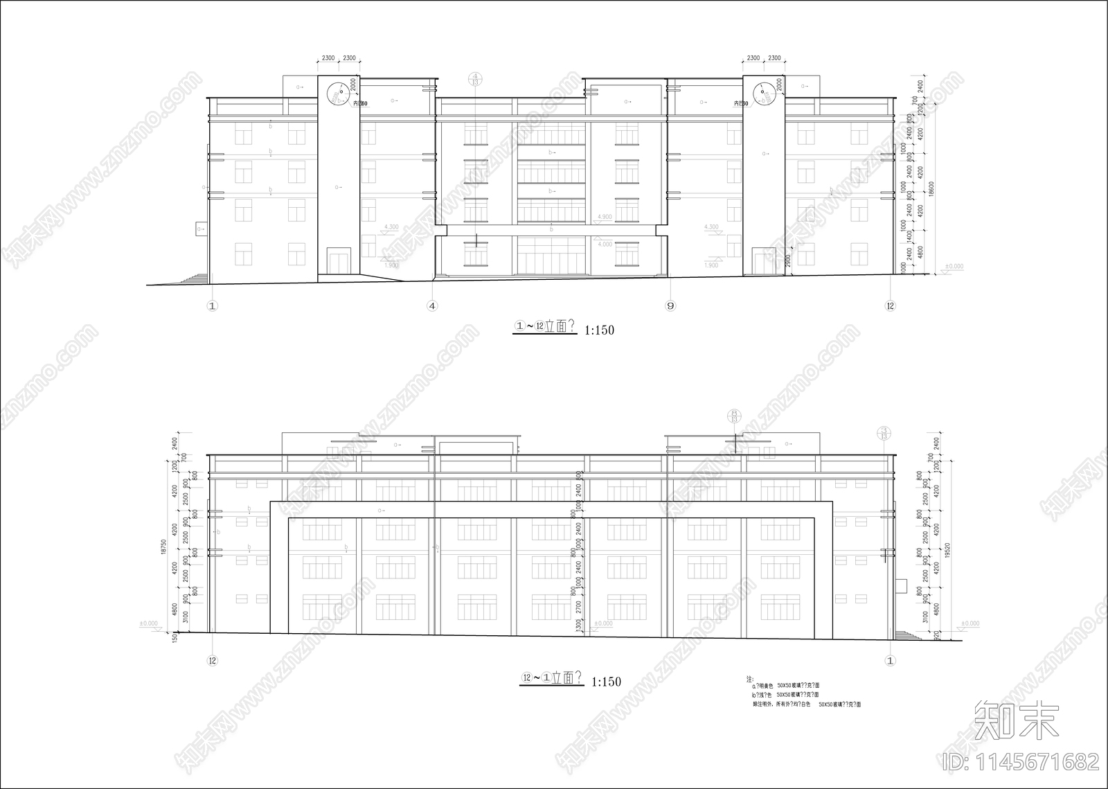 厂房车间建筑cad施工图下载【ID:1145671682】