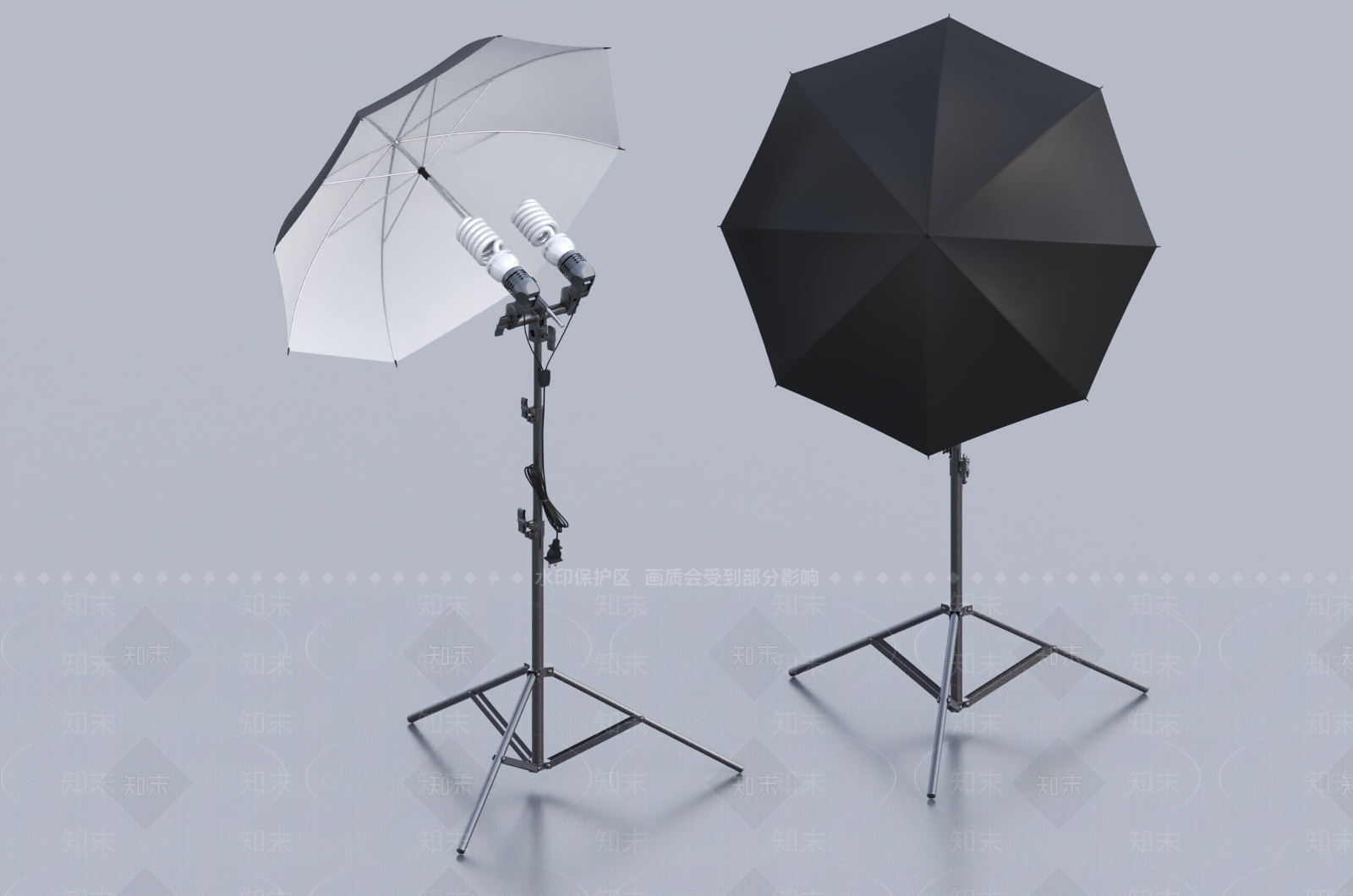 现代伞灯3D模型下载【ID:1145676987】_知末3d模型网