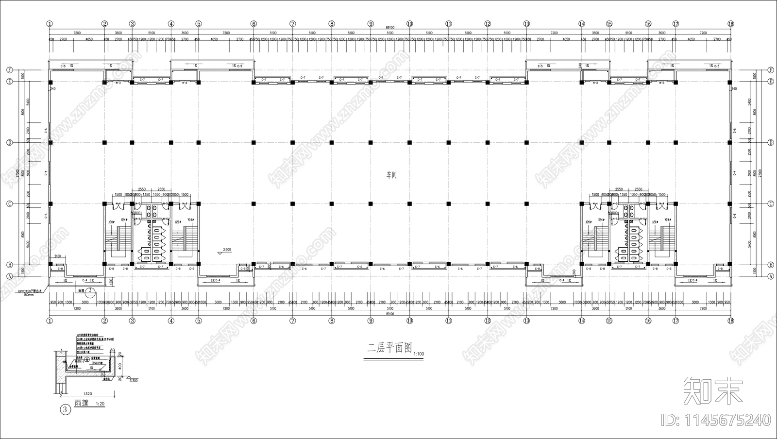 精密五金厂房车间建筑cad施工图下载【ID:1145675240】
