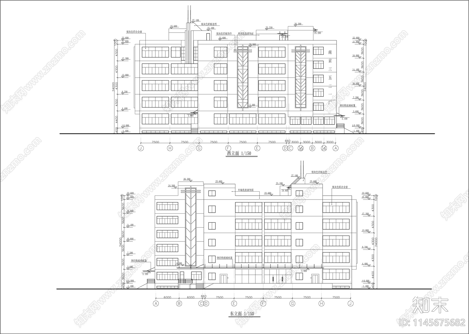 装具车间厂房建筑cad施工图下载【ID:1145675682】