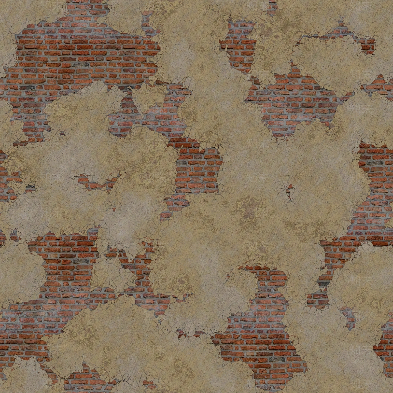 破损红砖墙贴图下载【ID:1145681576】