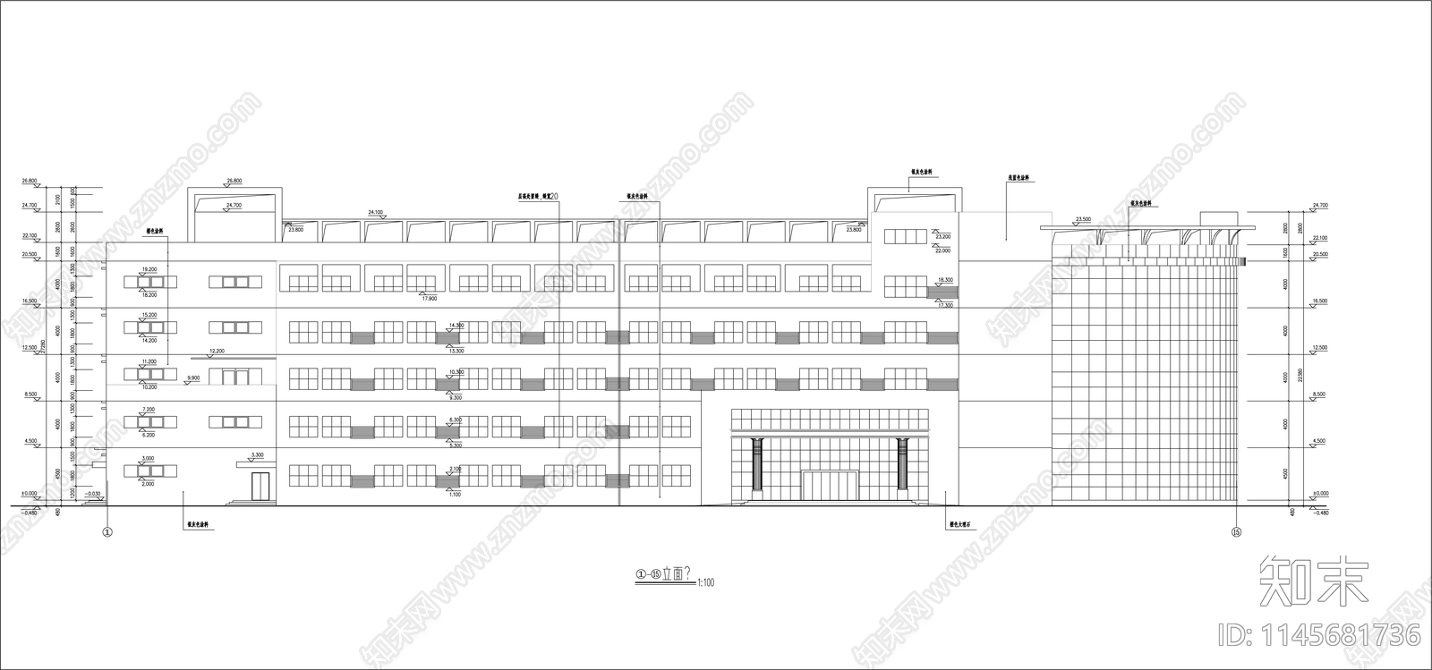 电子厂车间建筑cad施工图下载【ID:1145681736】