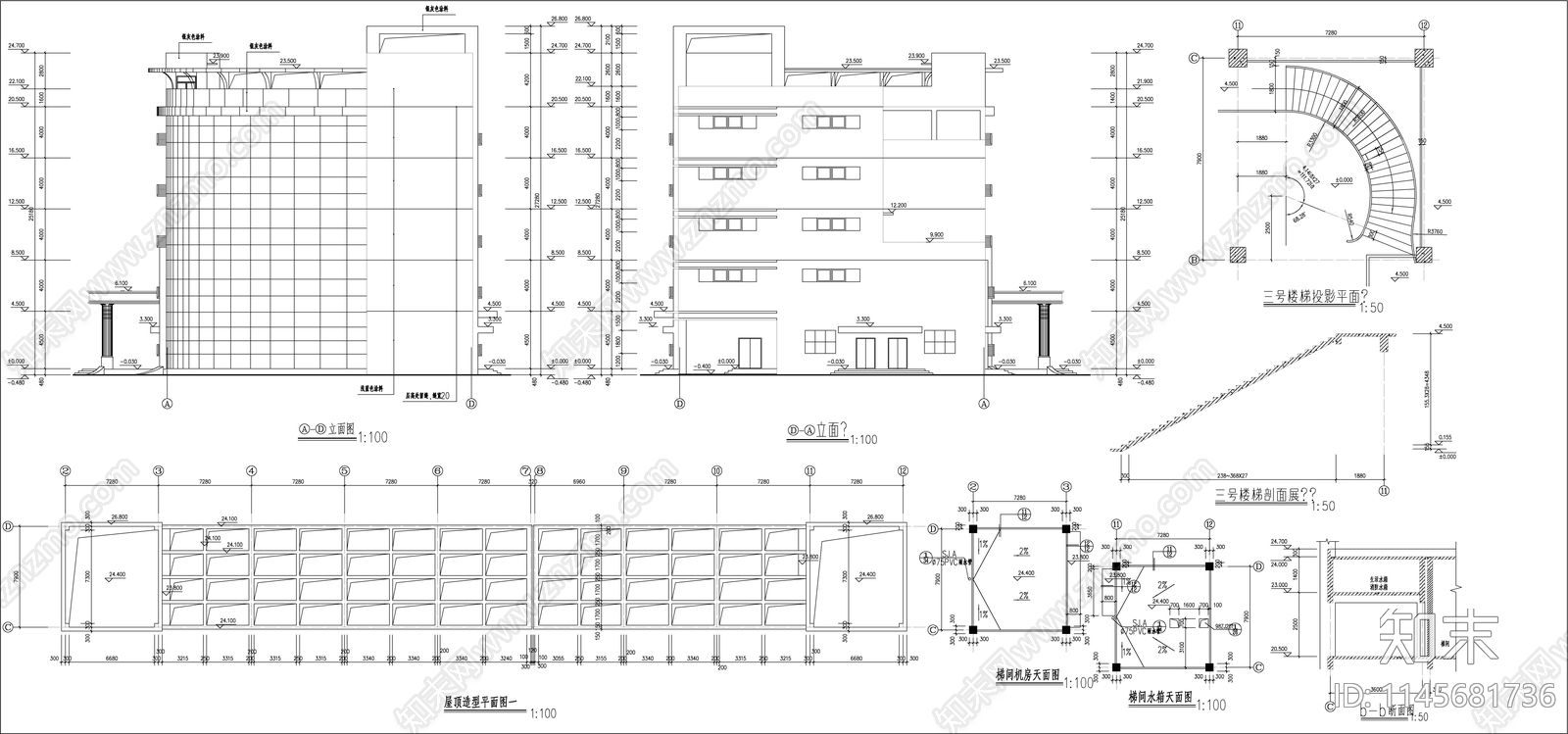 电子厂车间建筑cad施工图下载【ID:1145681736】