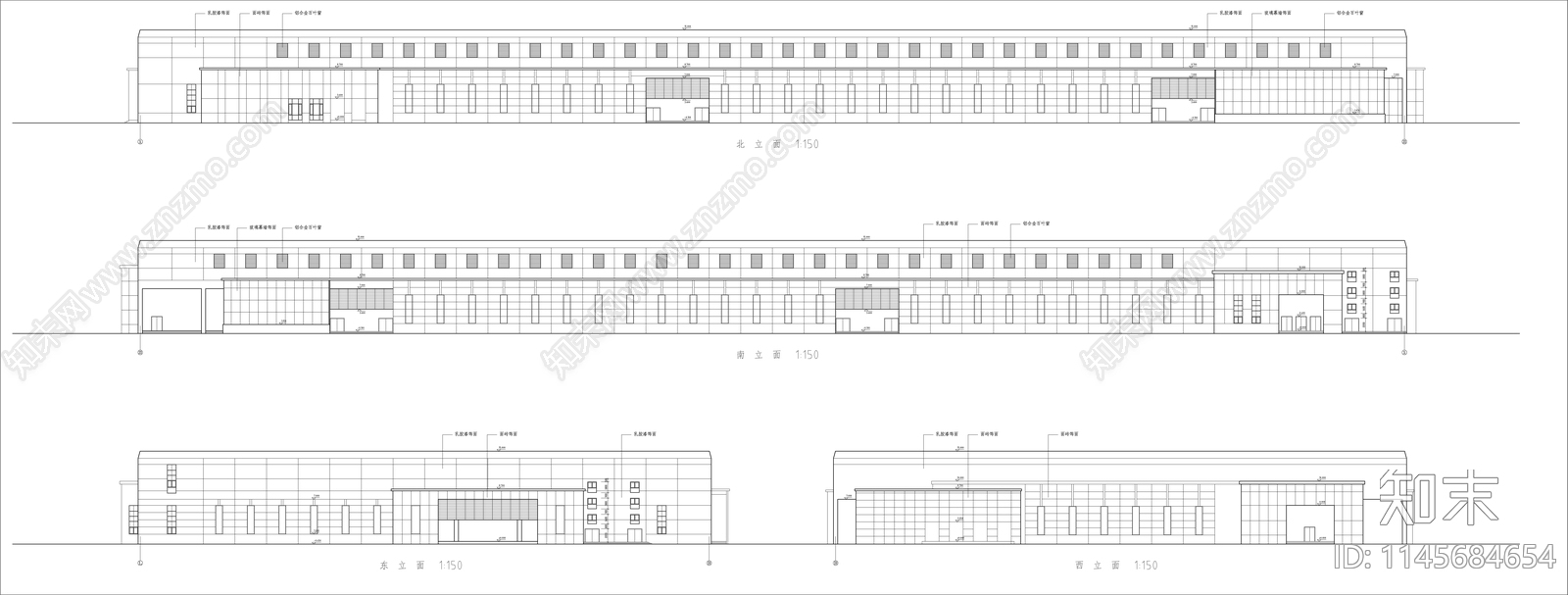 钢筋混凝土结构食品加工生产车间建筑cad施工图下载【ID:1145684654】