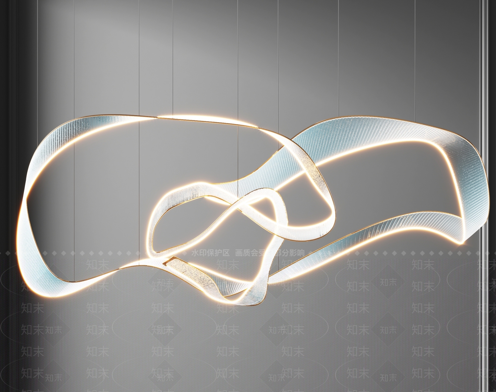 现代艺术吊灯3D模型下载【ID:1145689565】_知末3d模型网