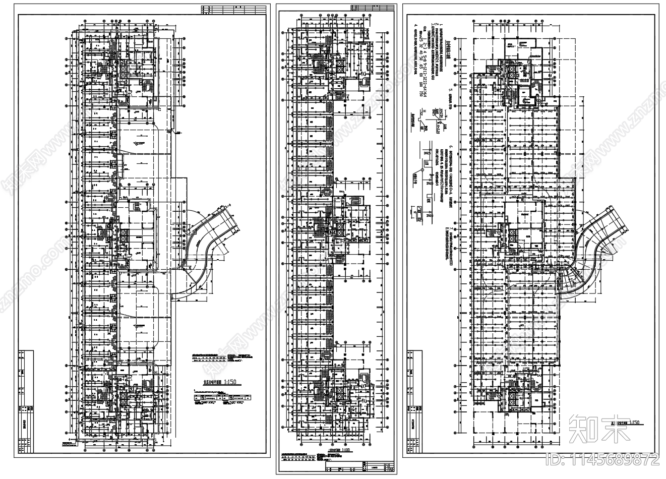 十八层高层住宅楼给排水消防系统设计图cad施工图下载【ID:1145689872】