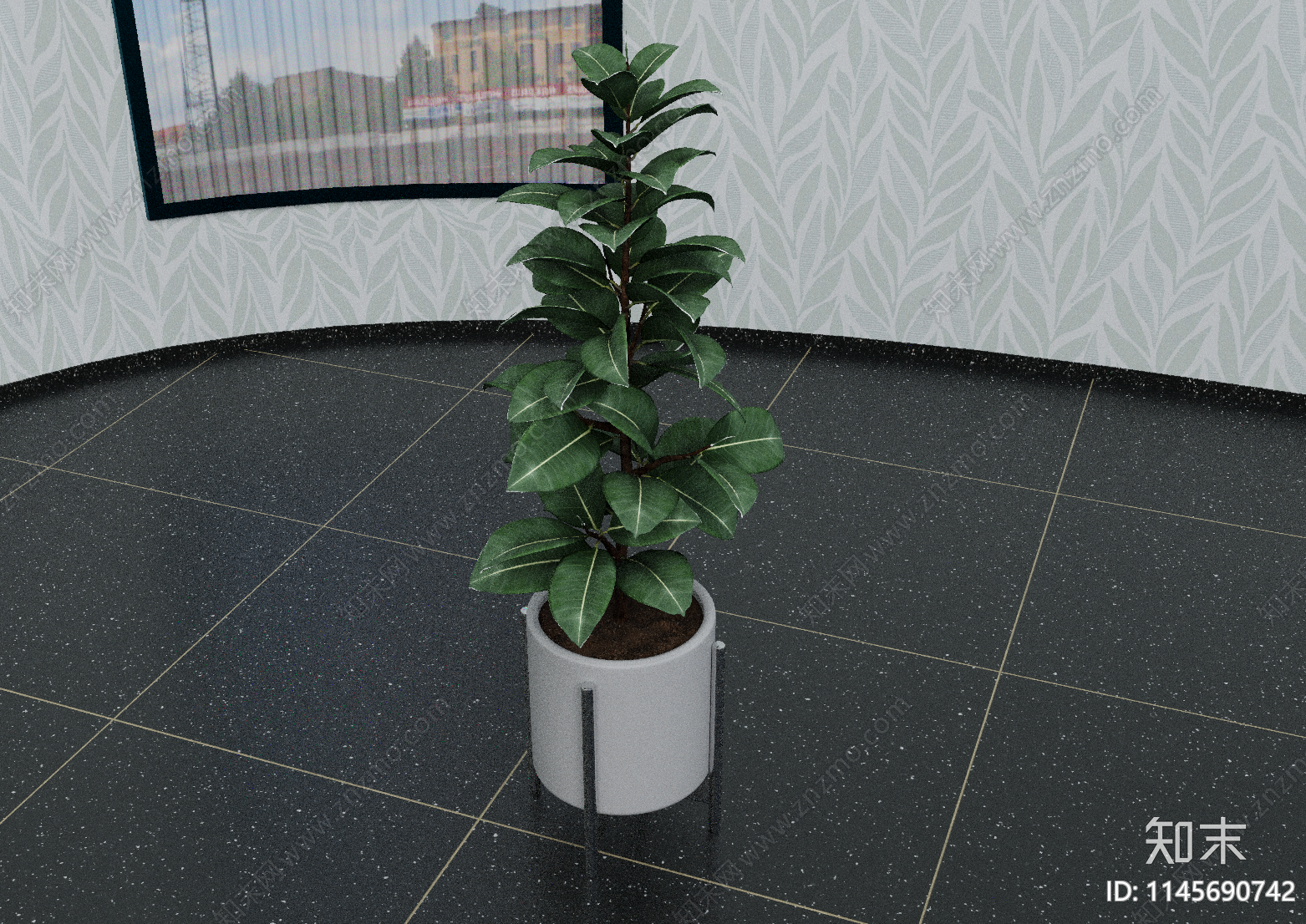 绿植盆栽3D模型下载【ID:1145690742】