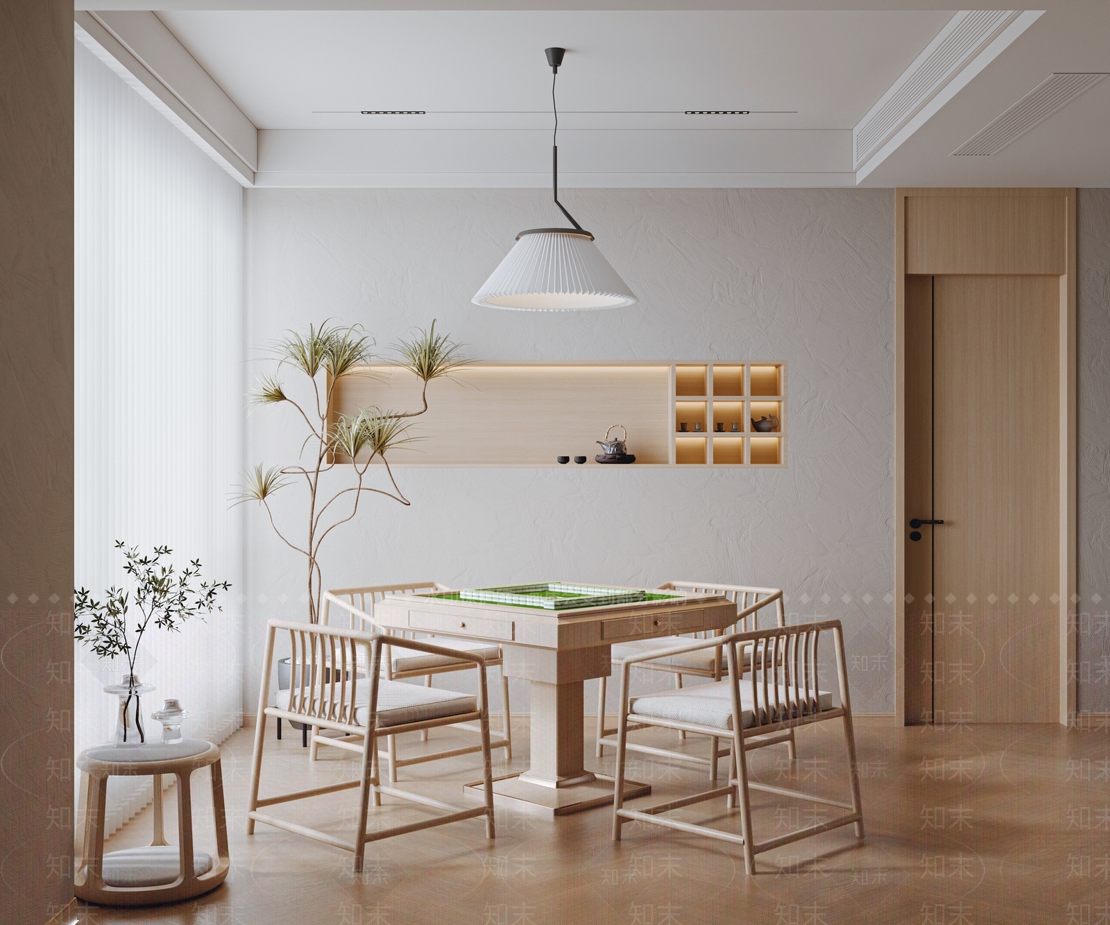 新中式棋牌室SU模型下载【ID:1145691119】