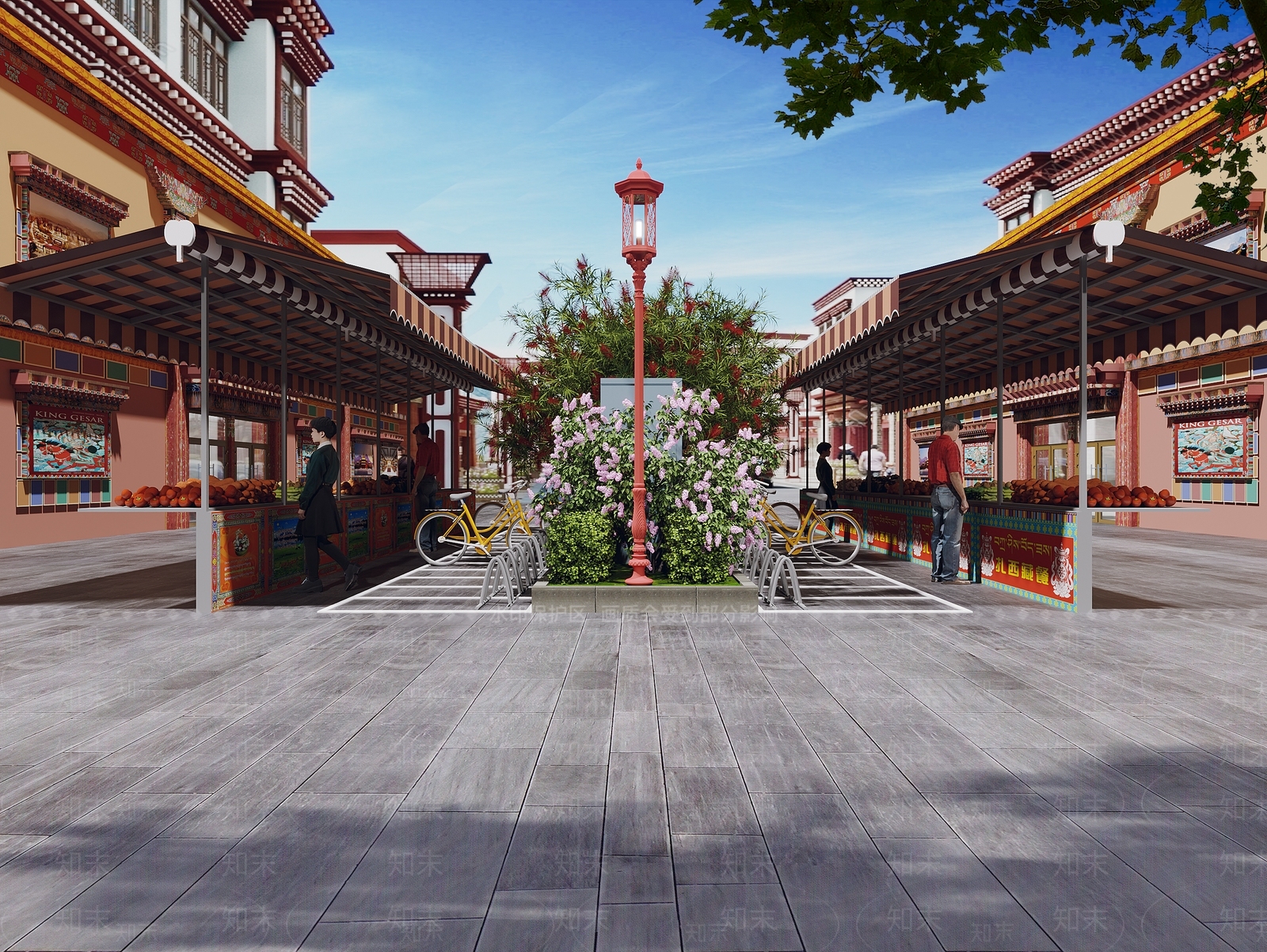 现代商业街3D模型下载【ID:1145705369】