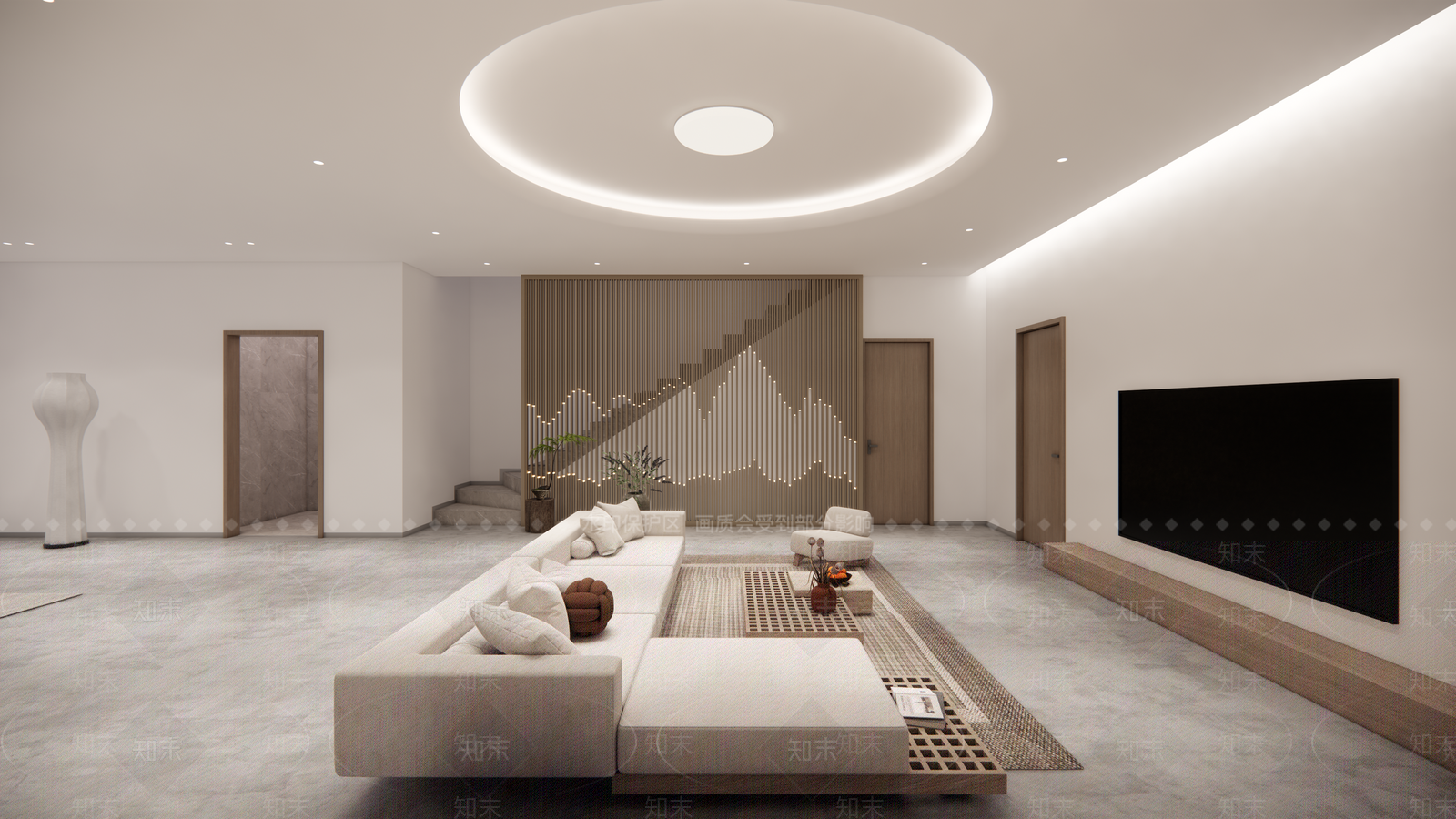 新中式别墅客厅SU模型下载【ID:1145702881】