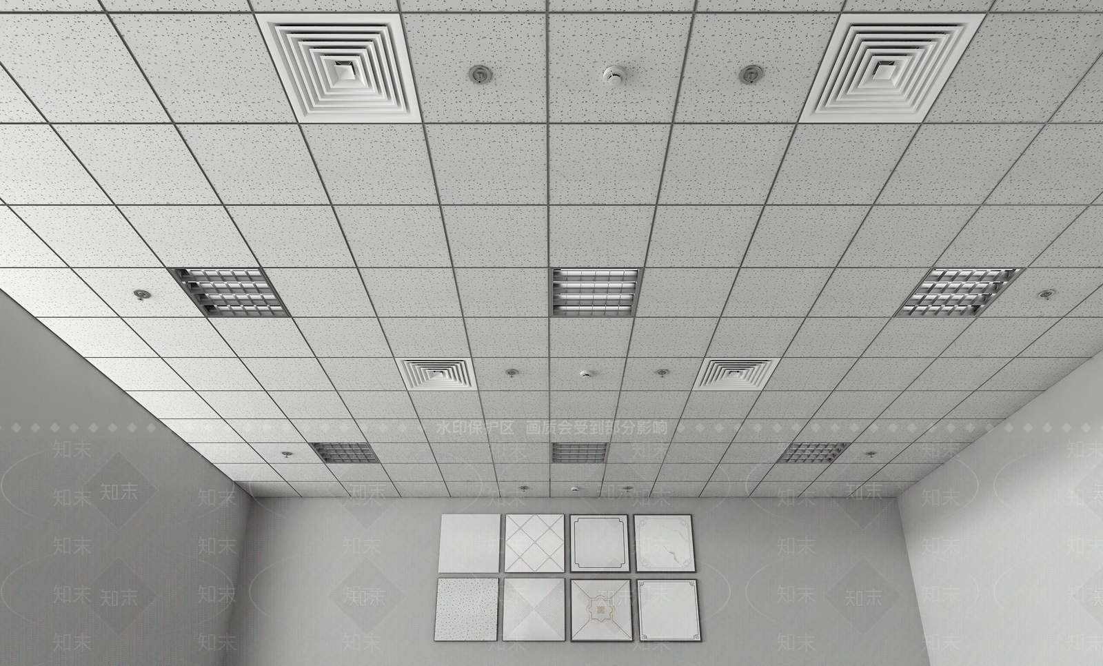 现代铝扣板吊顶3D模型下载【ID:1145704266】