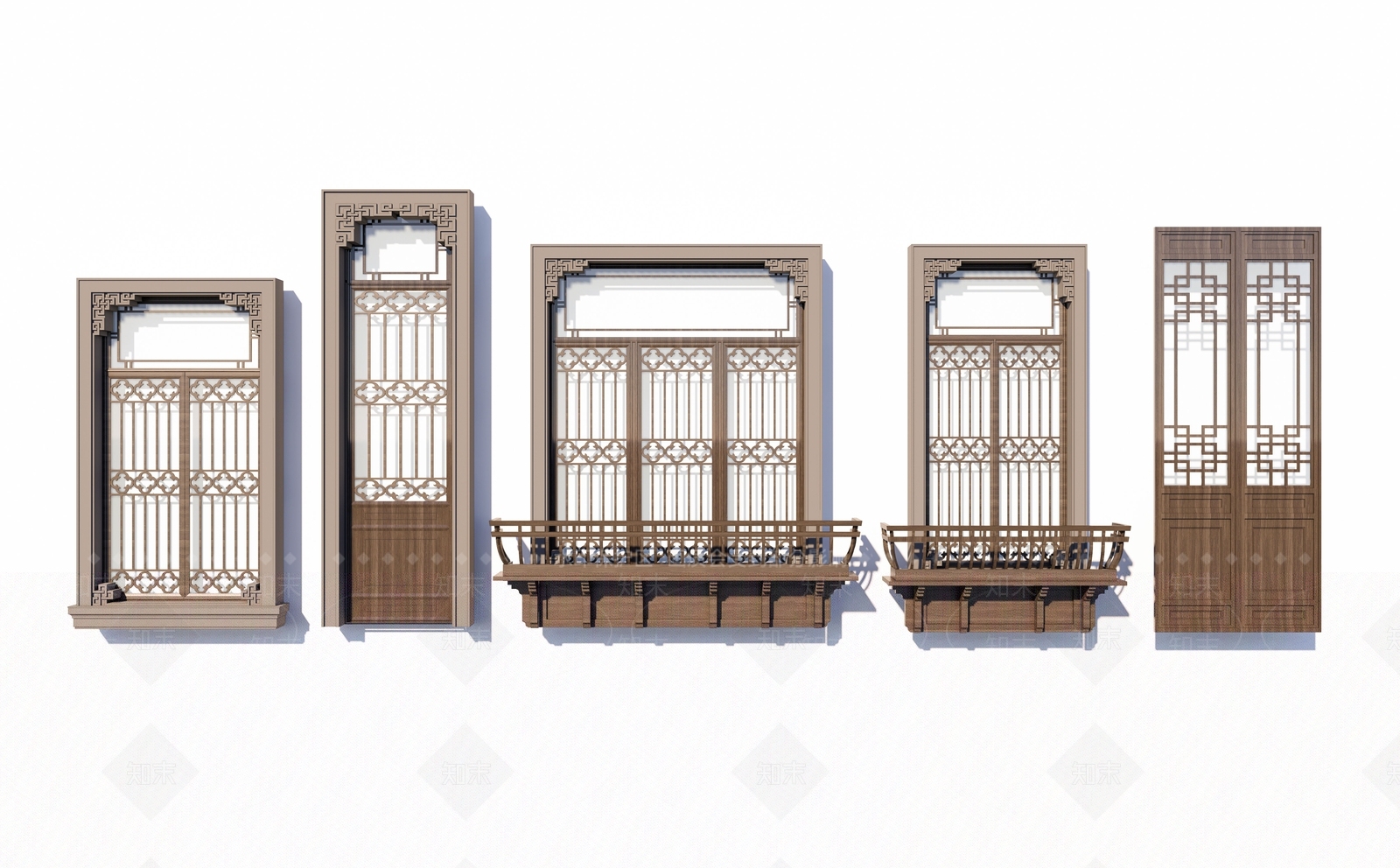 中式门窗SU模型下载【ID:1145704562】