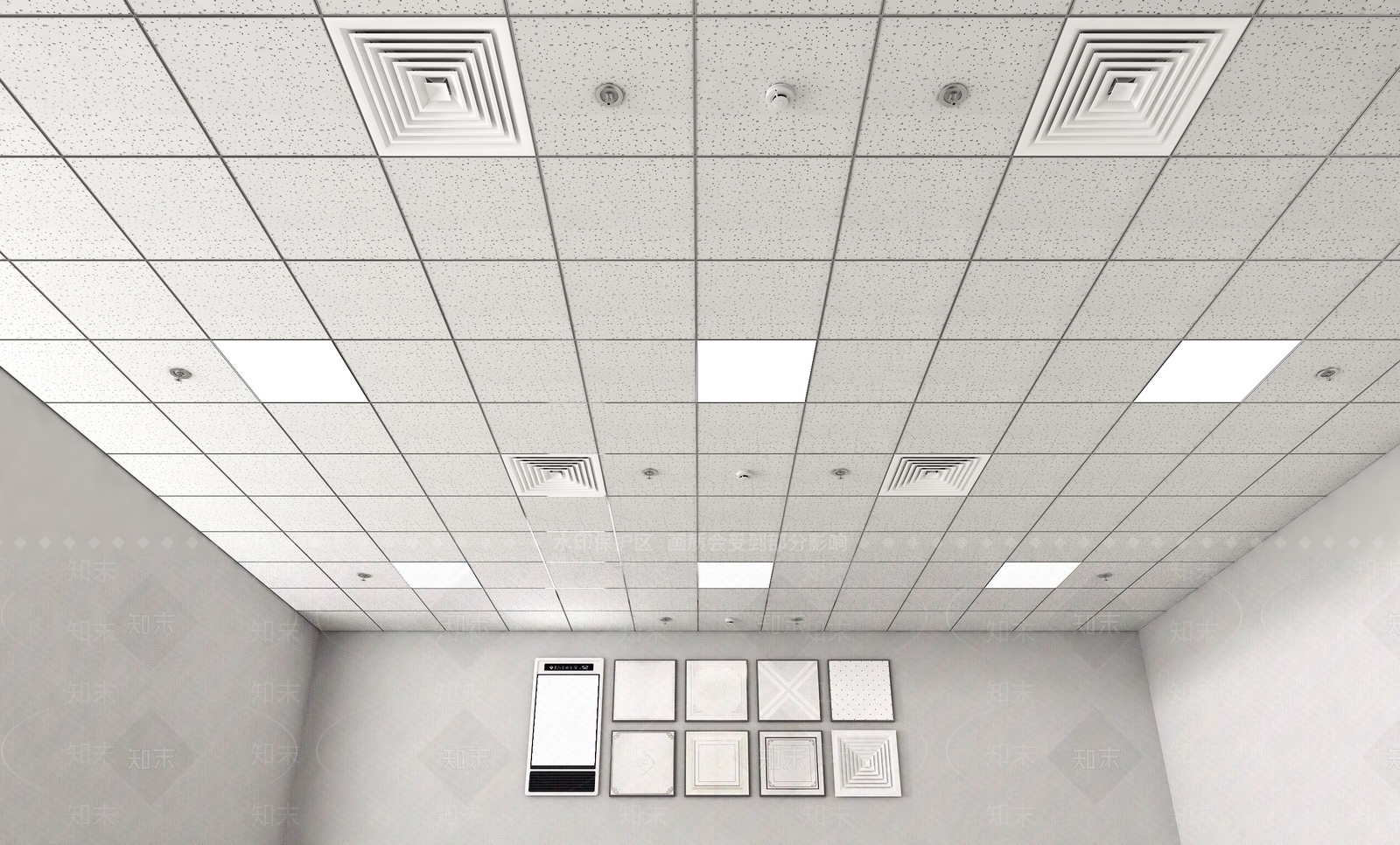 现代铝扣板吊顶3D模型下载【ID:1145705167】