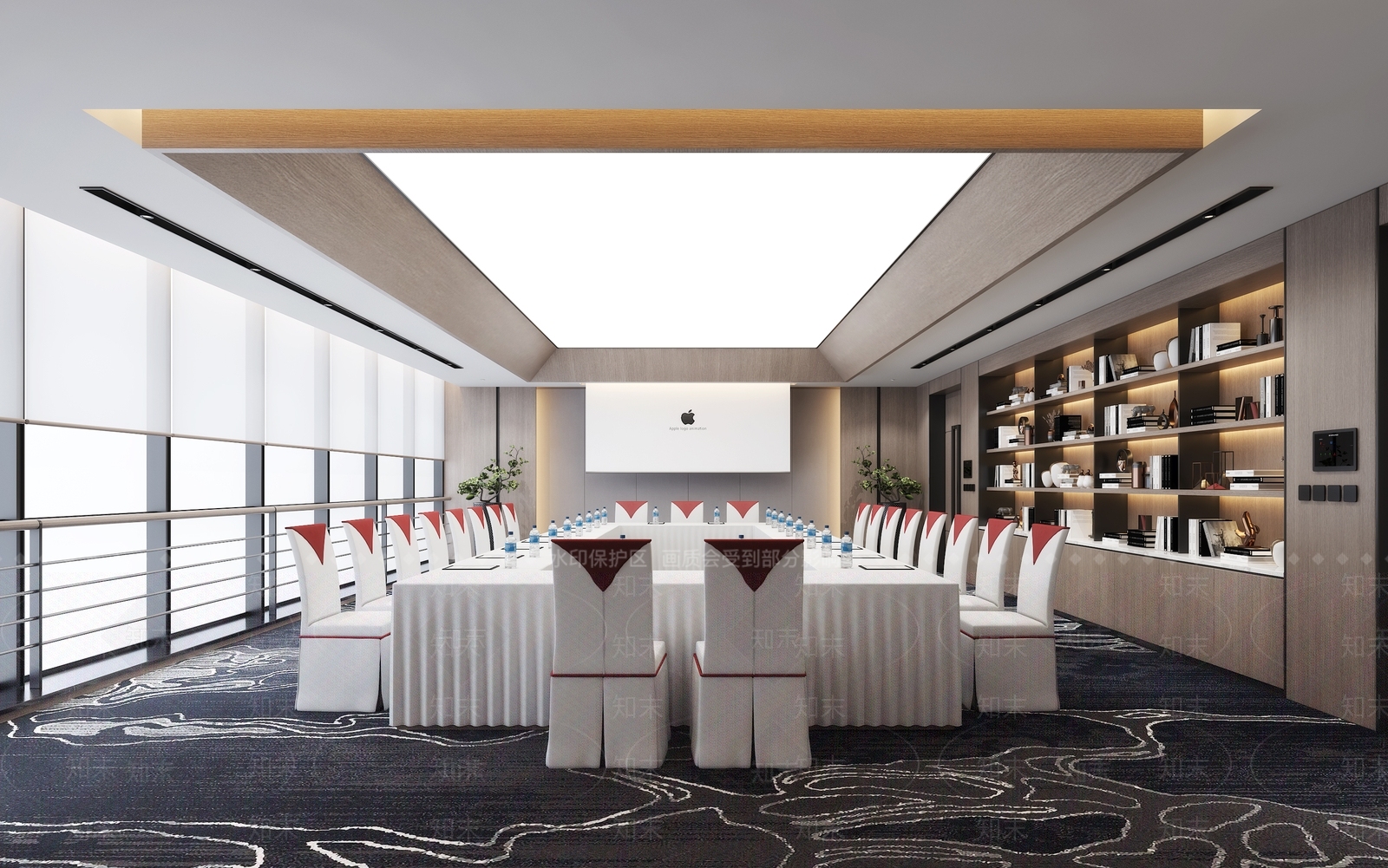 现代酒店会议室3D模型下载【ID:1145706921】