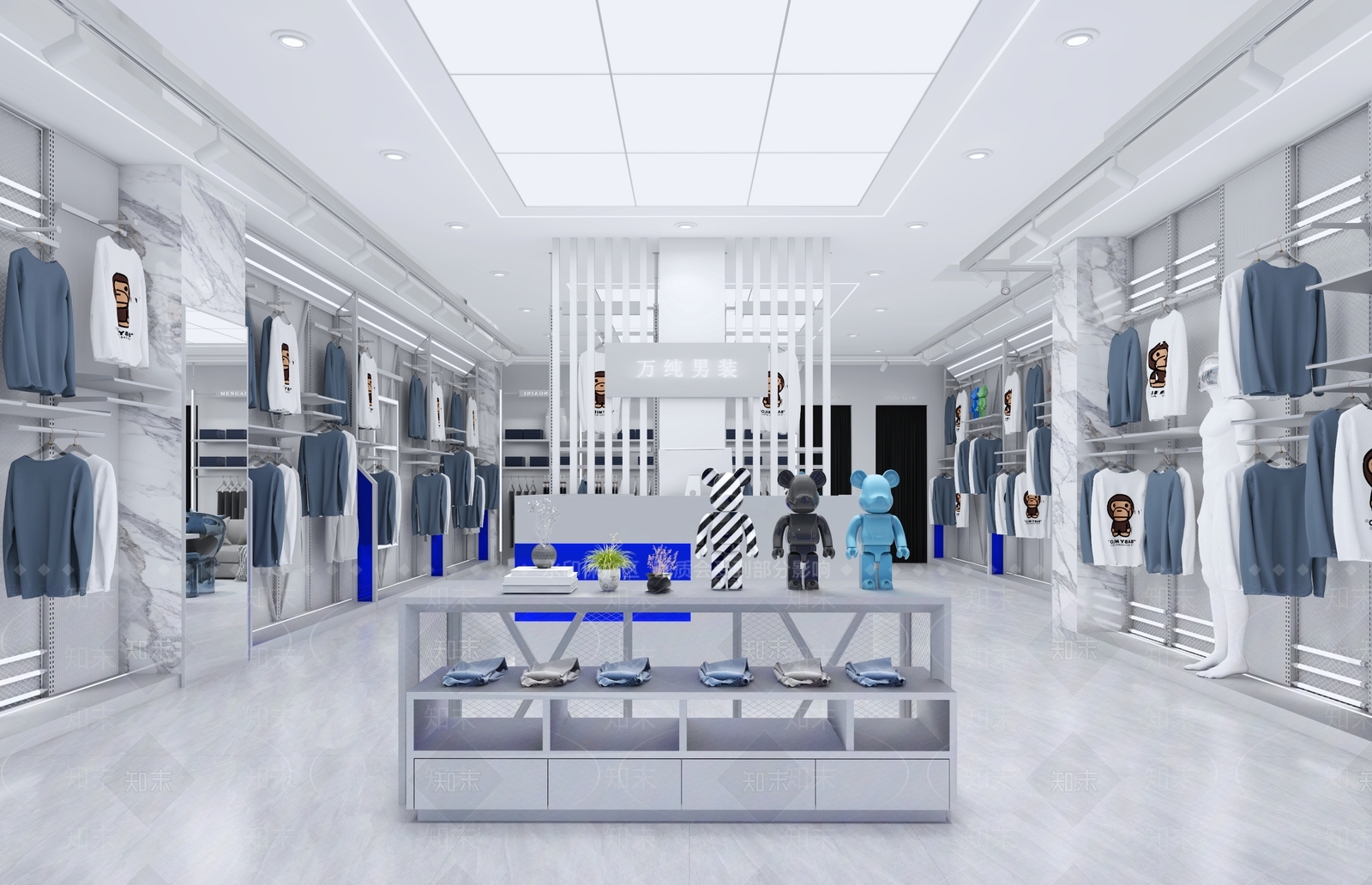 现代服装鞋店3D模型下载【ID:1145707763】