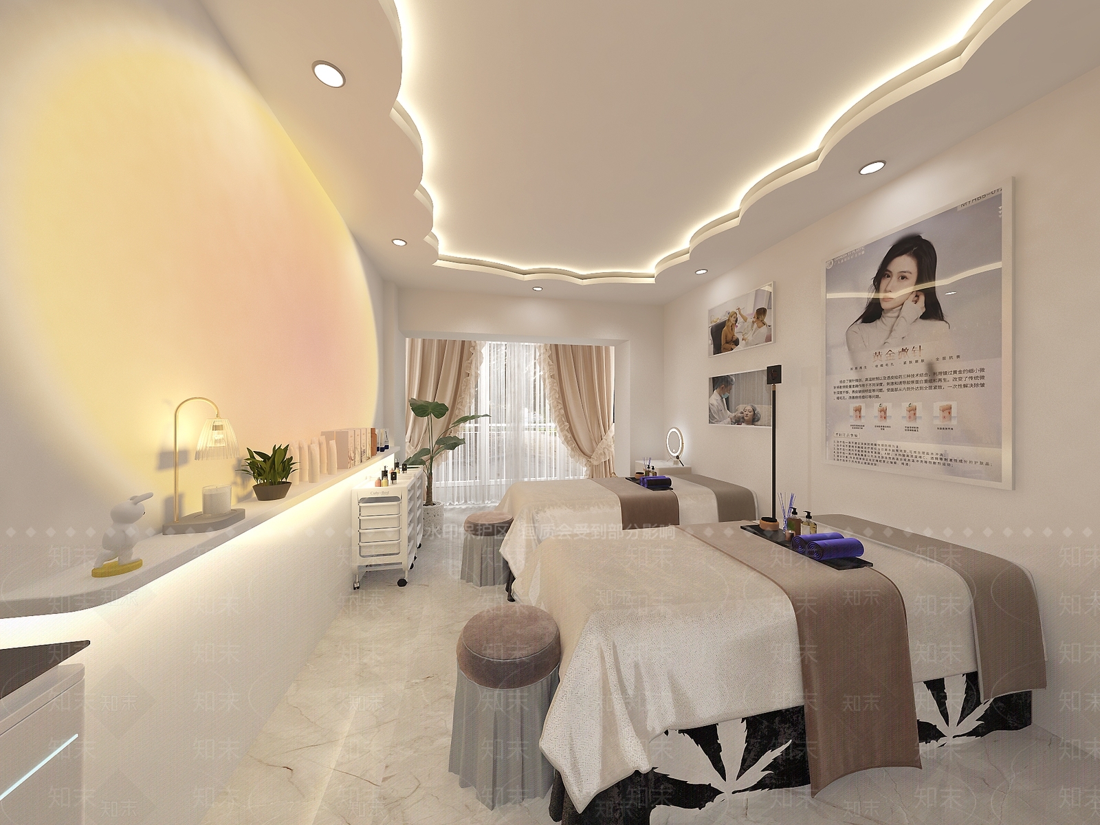 现代美容SPA店3D模型下载【ID:1145707939】