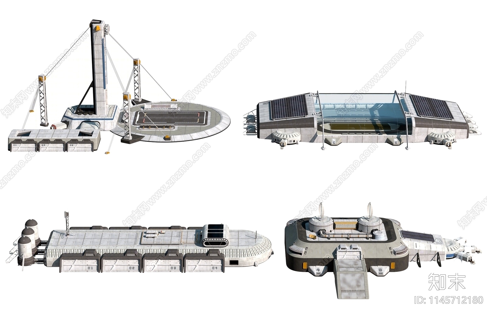 现代科幻太空基地SU模型下载【ID:1145712180】