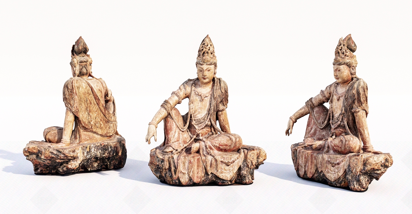 现代佛像雕塑摆件3D模型下载【ID:1145712518】