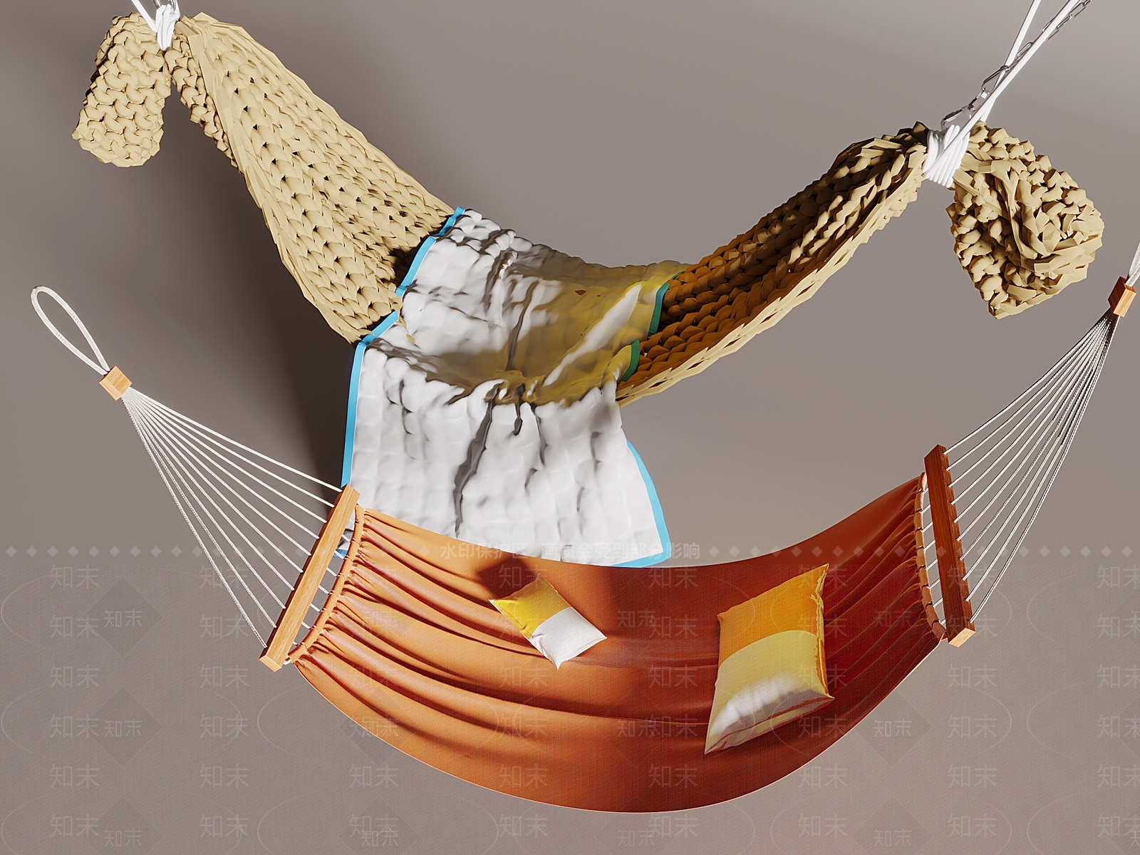 现代吊床SU模型下载【ID:1145713968】