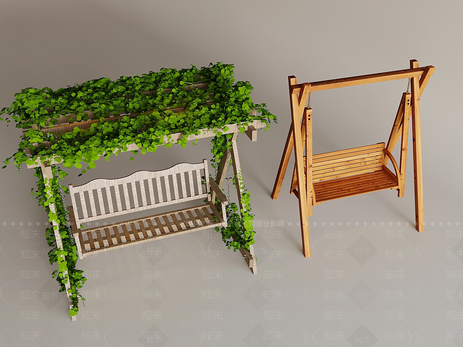 现代户外秋千椅SU模型下载【ID:1145714516】