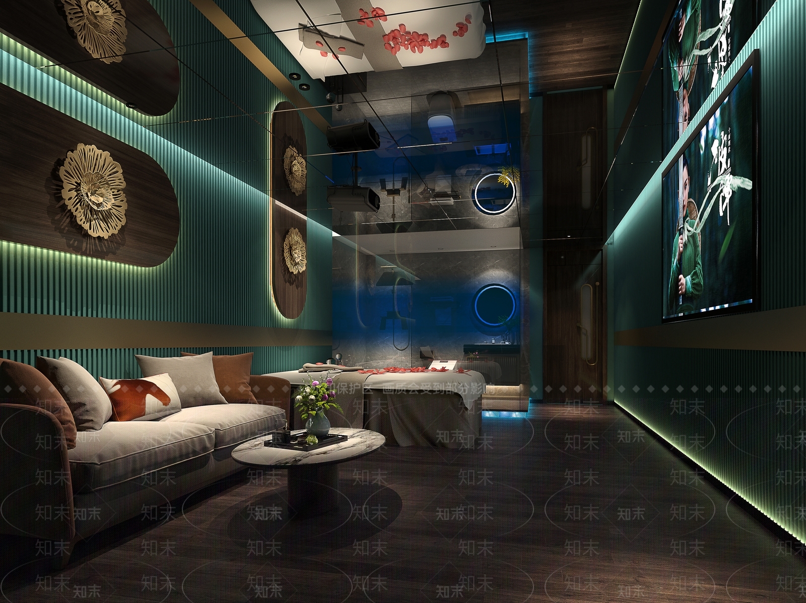 现代洗浴中心包间3D模型下载【ID:1145717450】