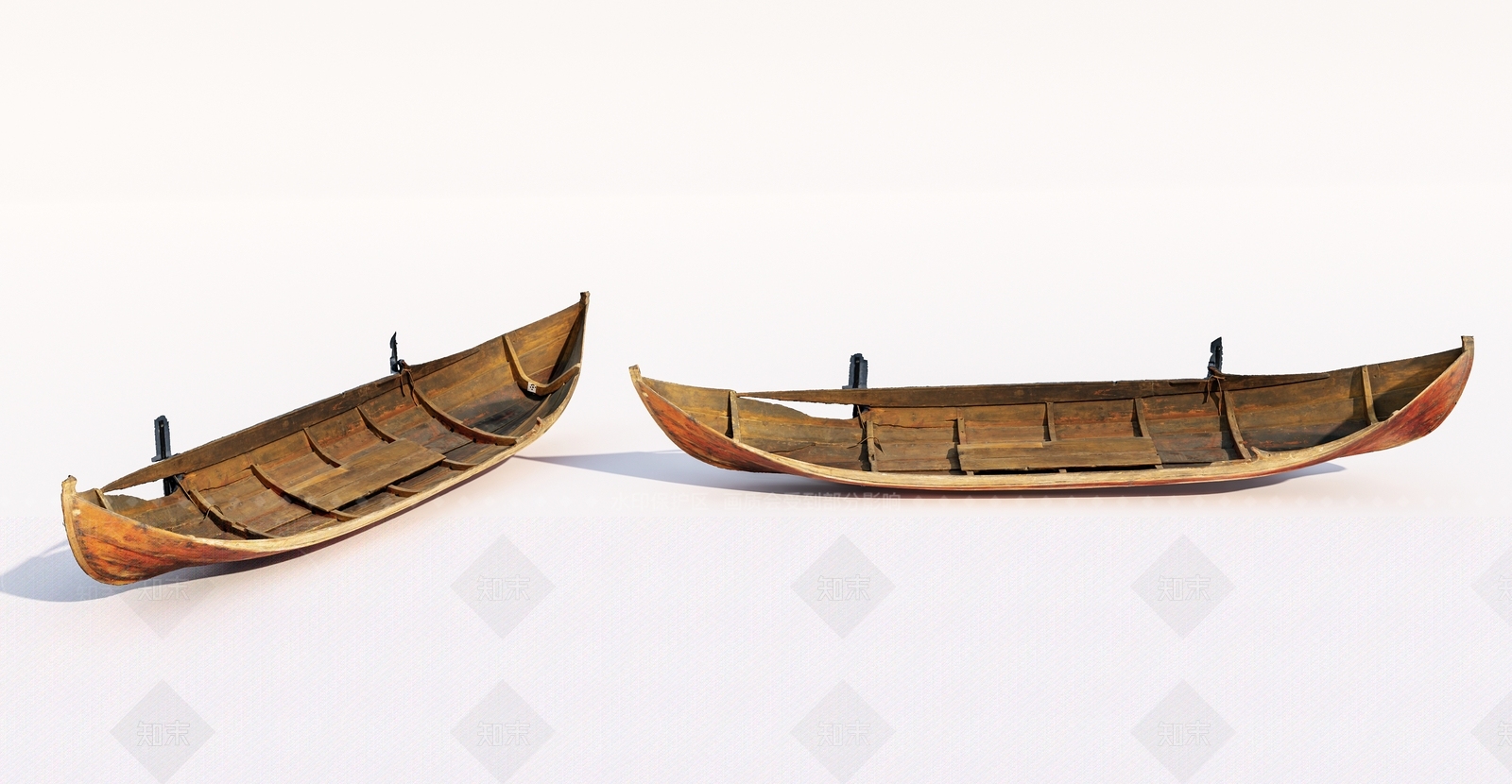 现代破旧木船3D模型下载【ID:1145719490】