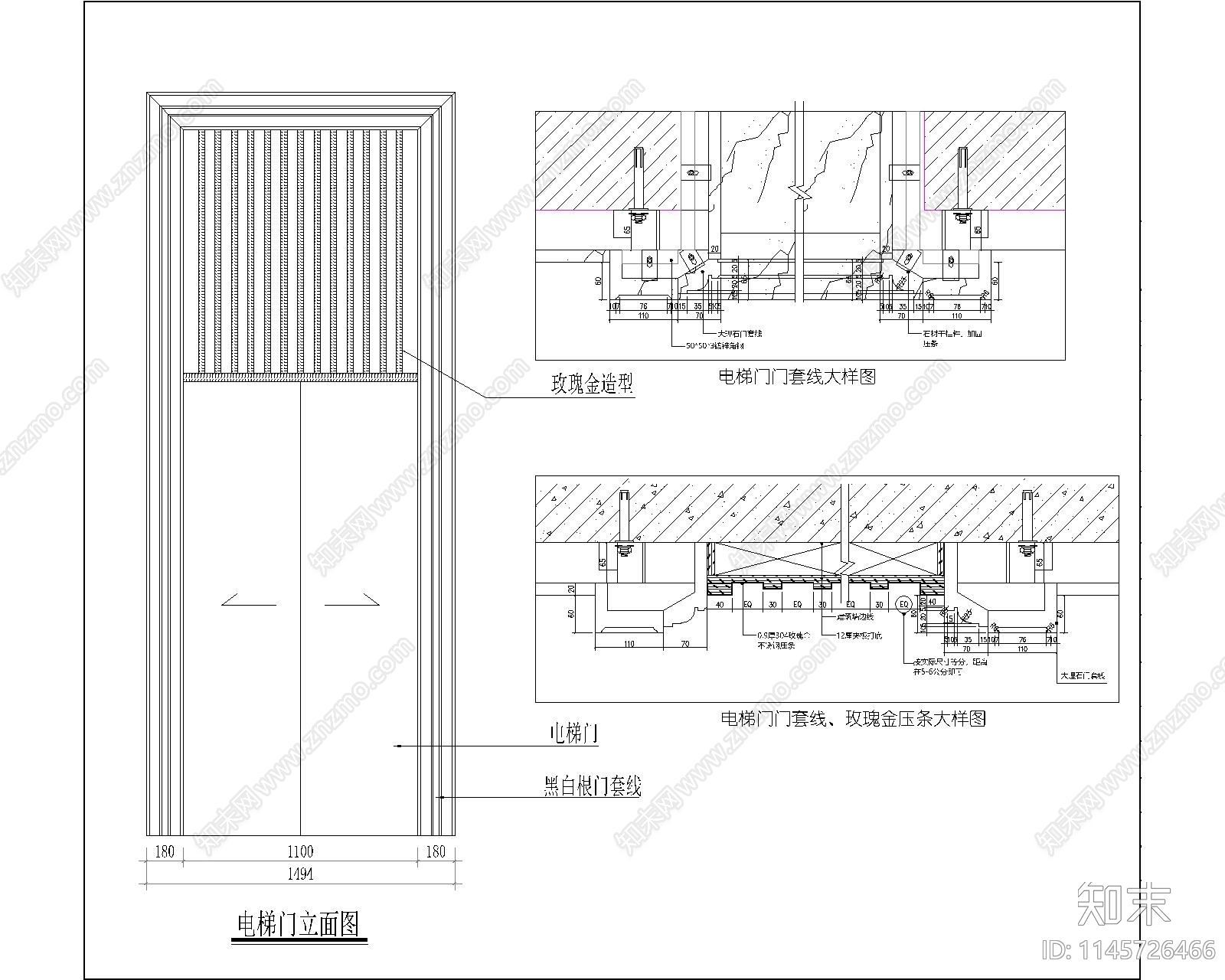 门样通用节点cad施工图下载【ID:1145726466】