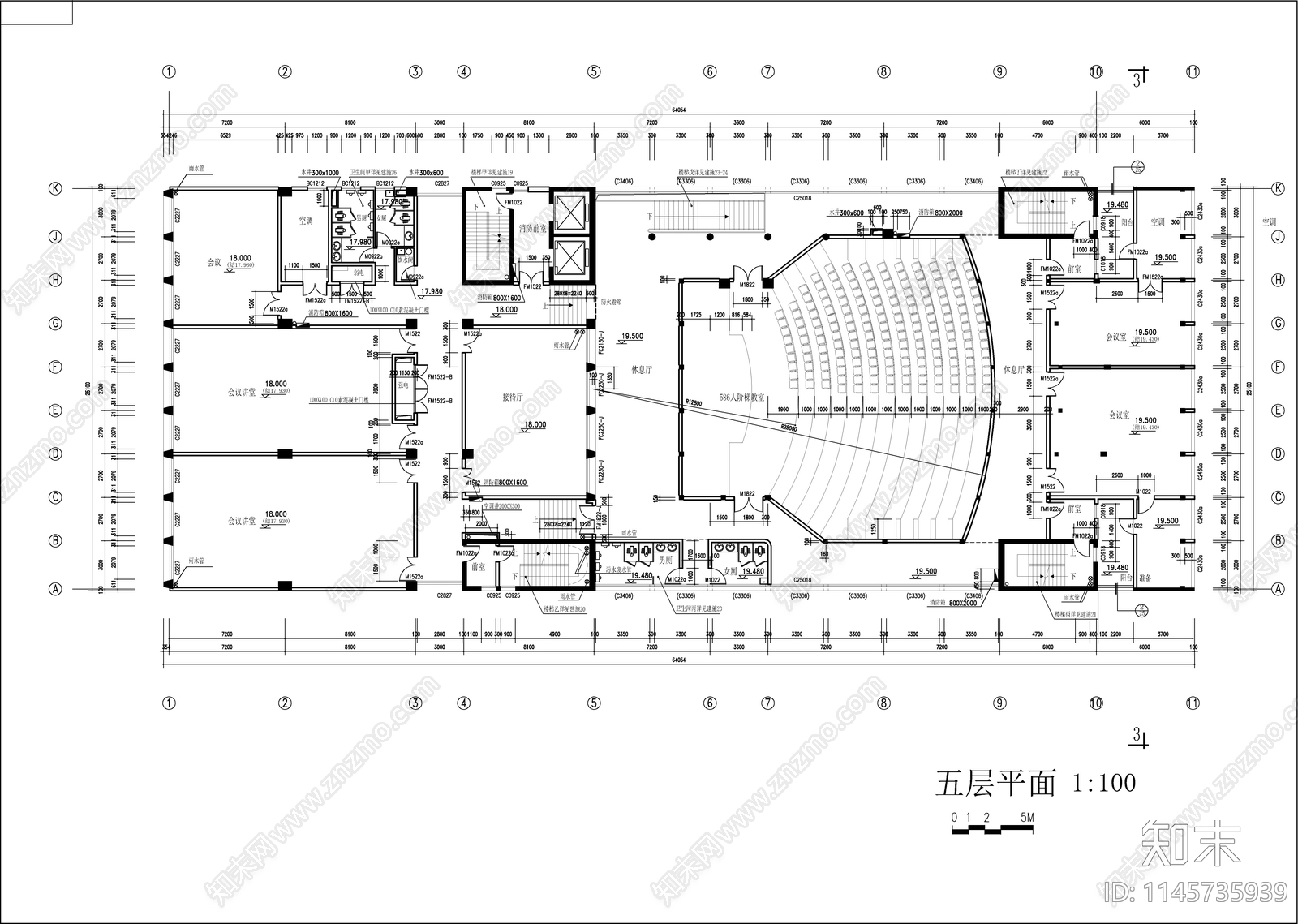 校区教学综合楼建筑平面施工图下载【ID:1145735939】