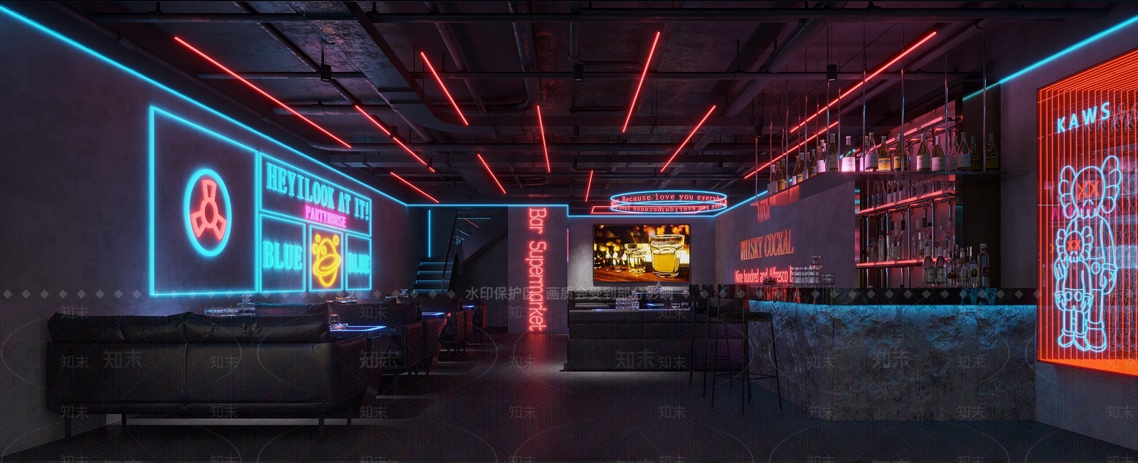 工业风小酒馆3D模型下载【ID:1145736377】