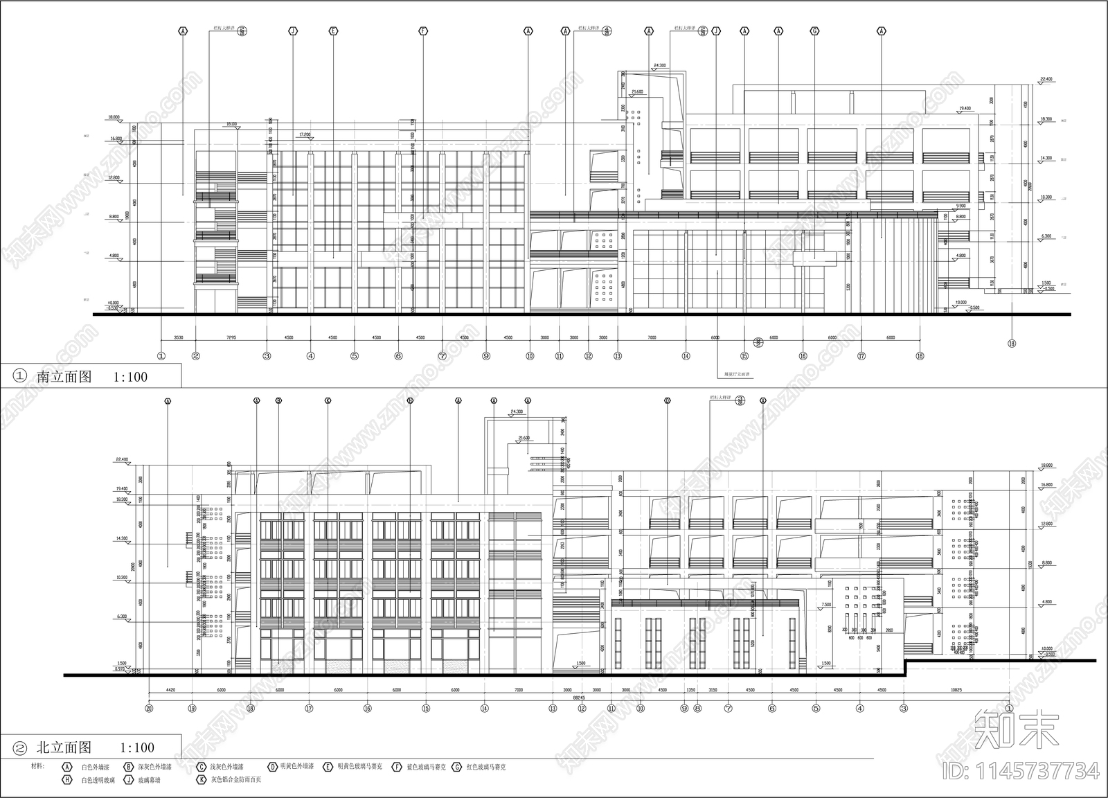 学校综合楼建筑图cad施工图下载【ID:1145737734】