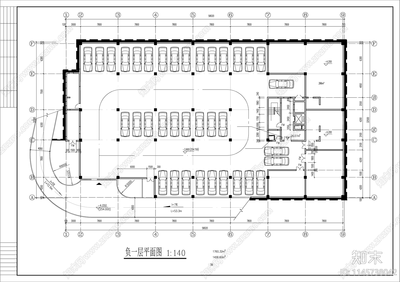 12层的学生宿舍建筑图cad施工图下载【ID:1145738042】