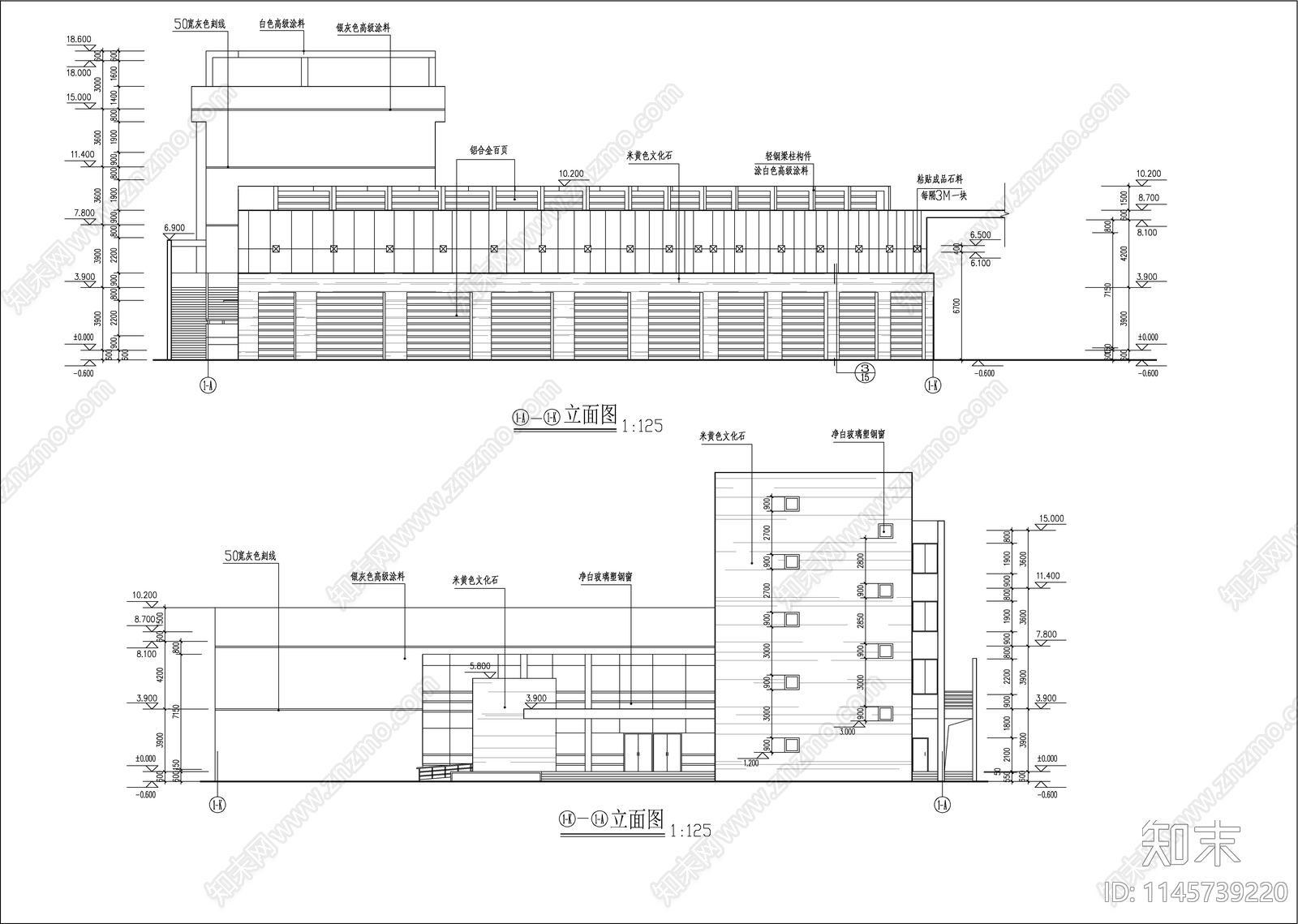 高校行政楼建筑cad施工图下载【ID:1145739220】