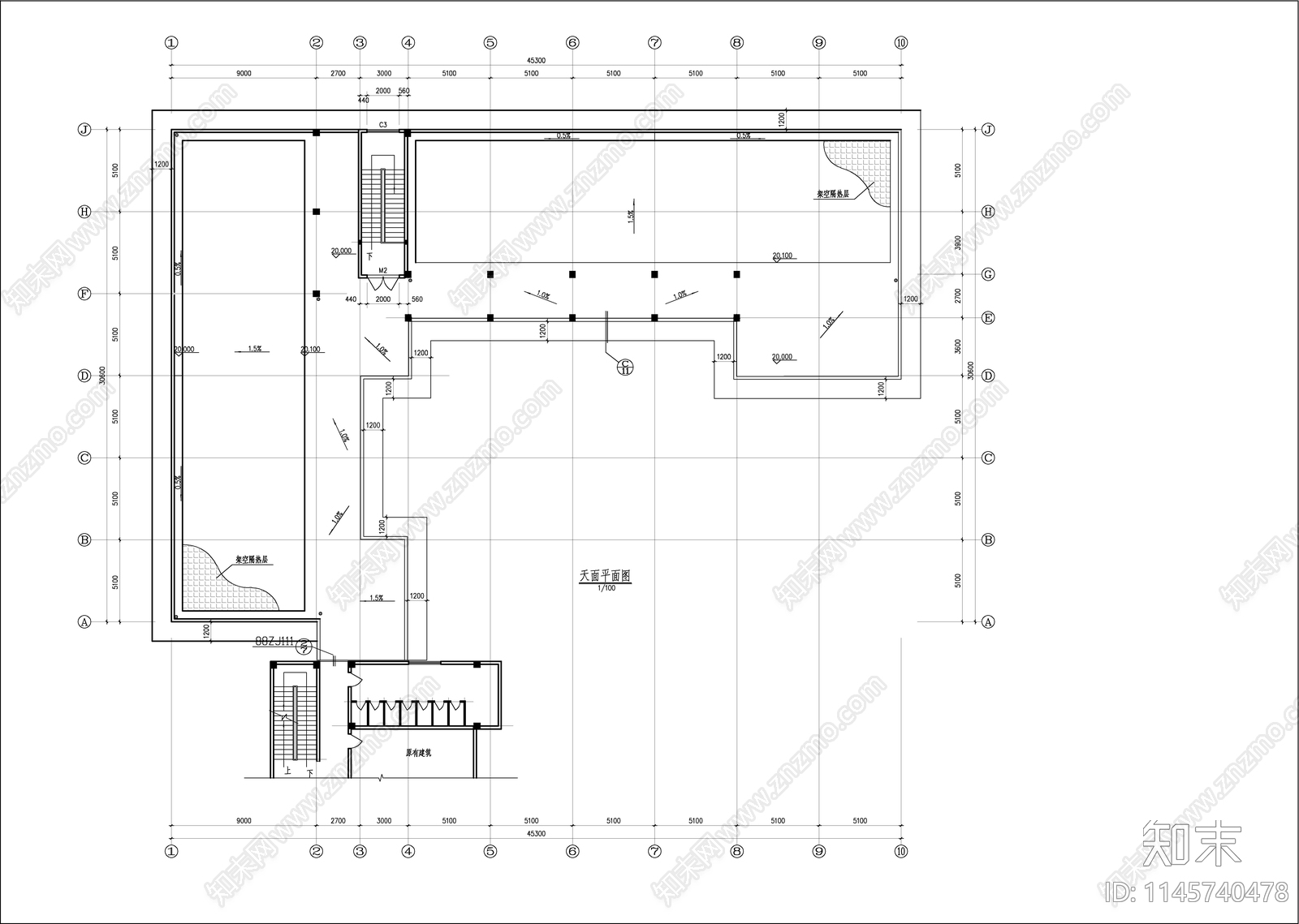 学校教学楼建筑cad施工图下载【ID:1145740478】