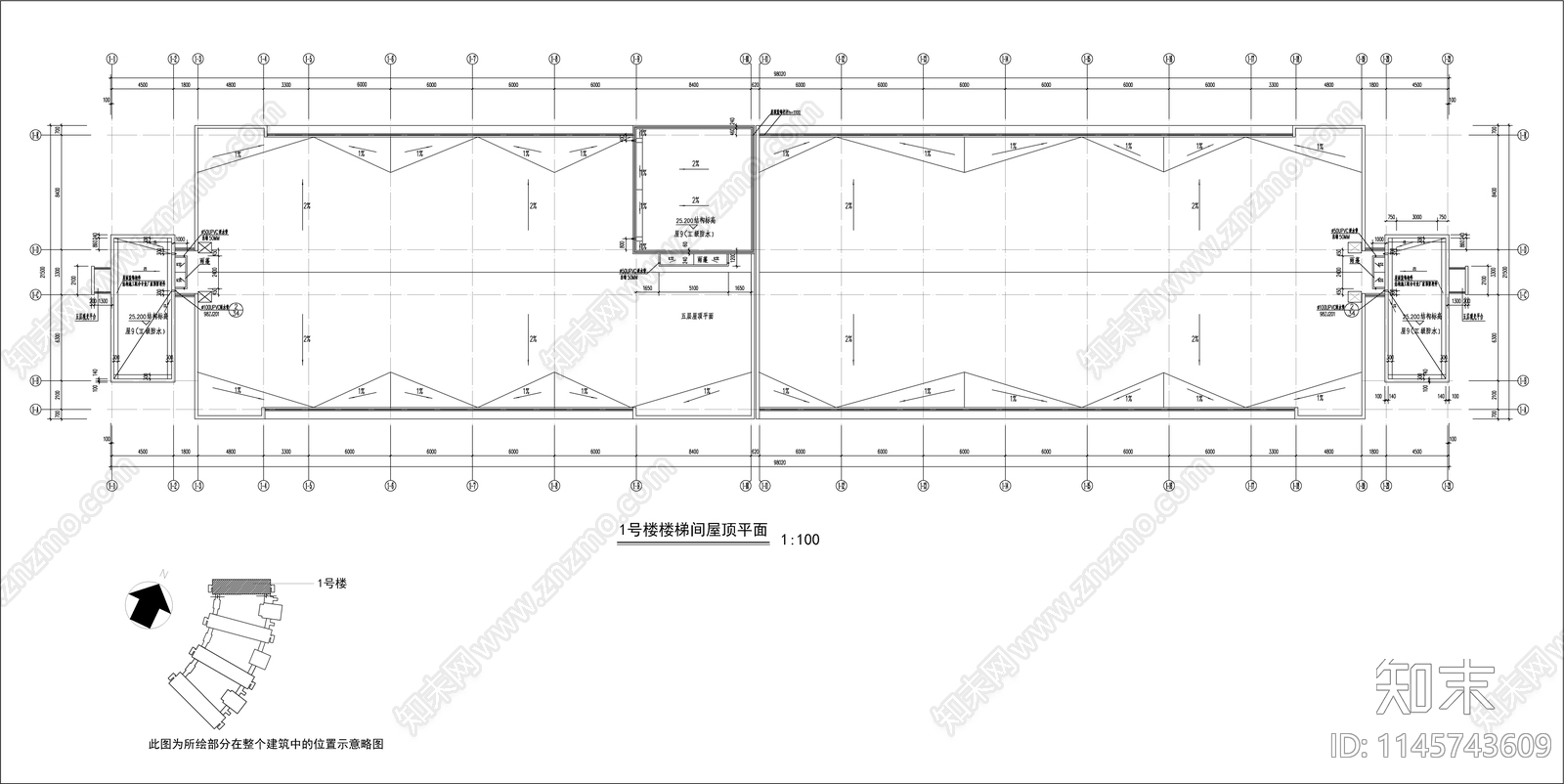 技术学院教学楼建筑cad施工图下载【ID:1145743609】