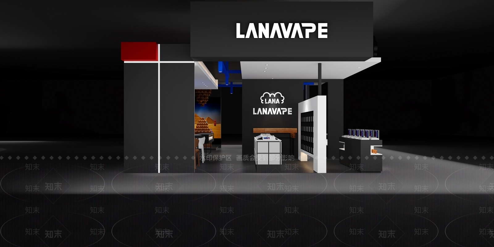 现代电子烟展厅3D模型下载【ID:1145744095】