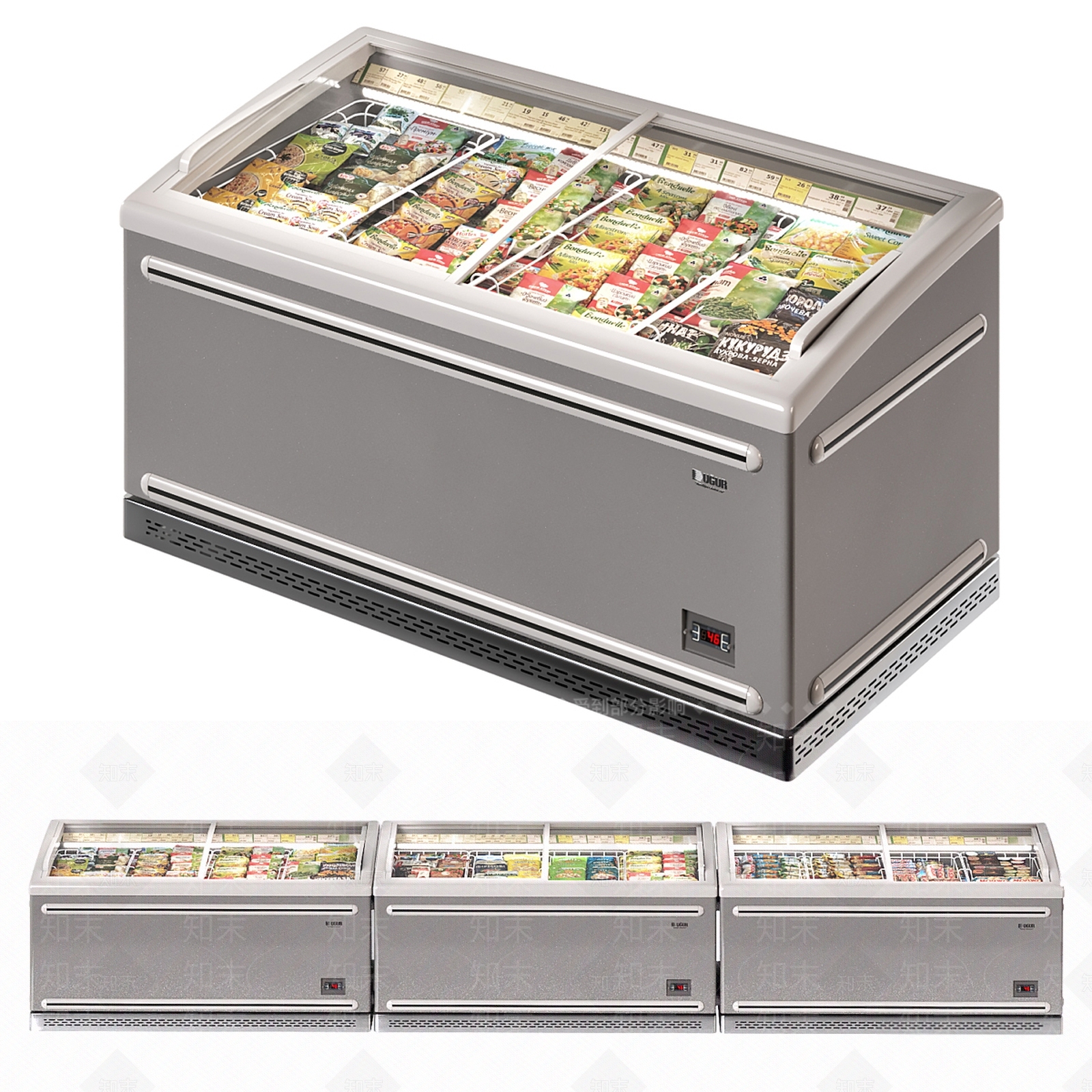 超市冷冻食品柜SU模型下载【ID:1145745681】