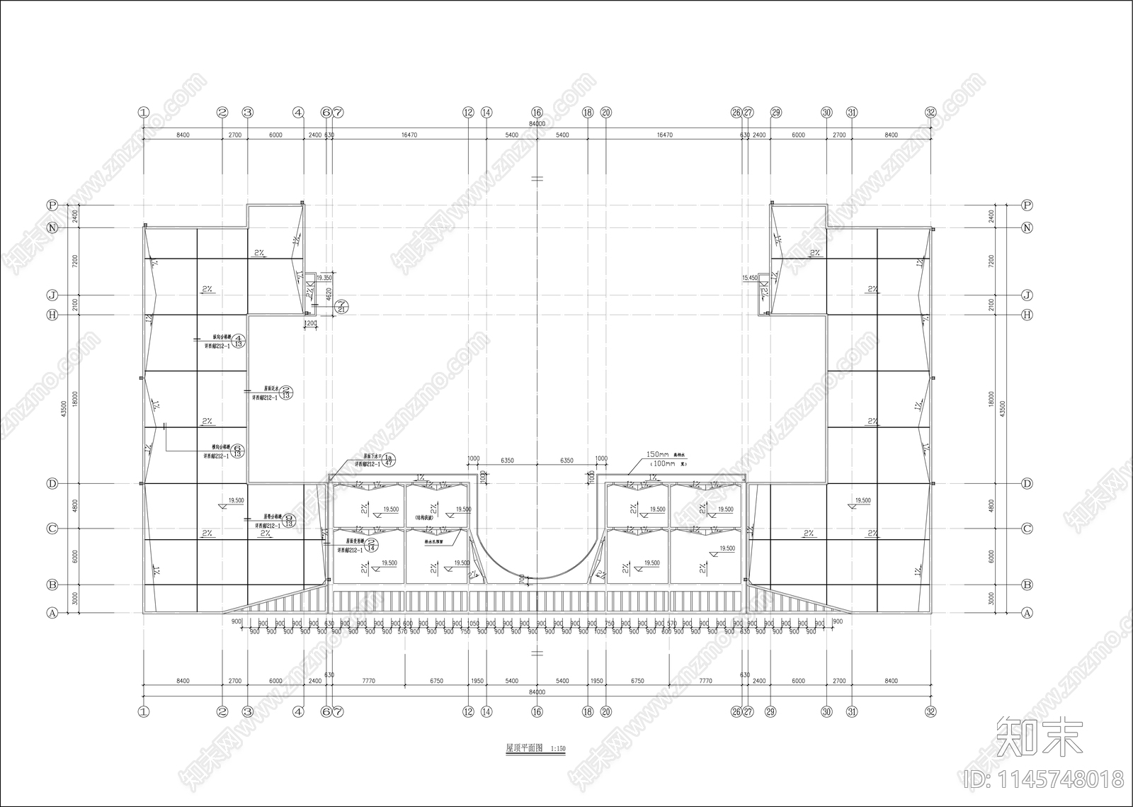 大学教学楼建筑图cad施工图下载【ID:1145748018】