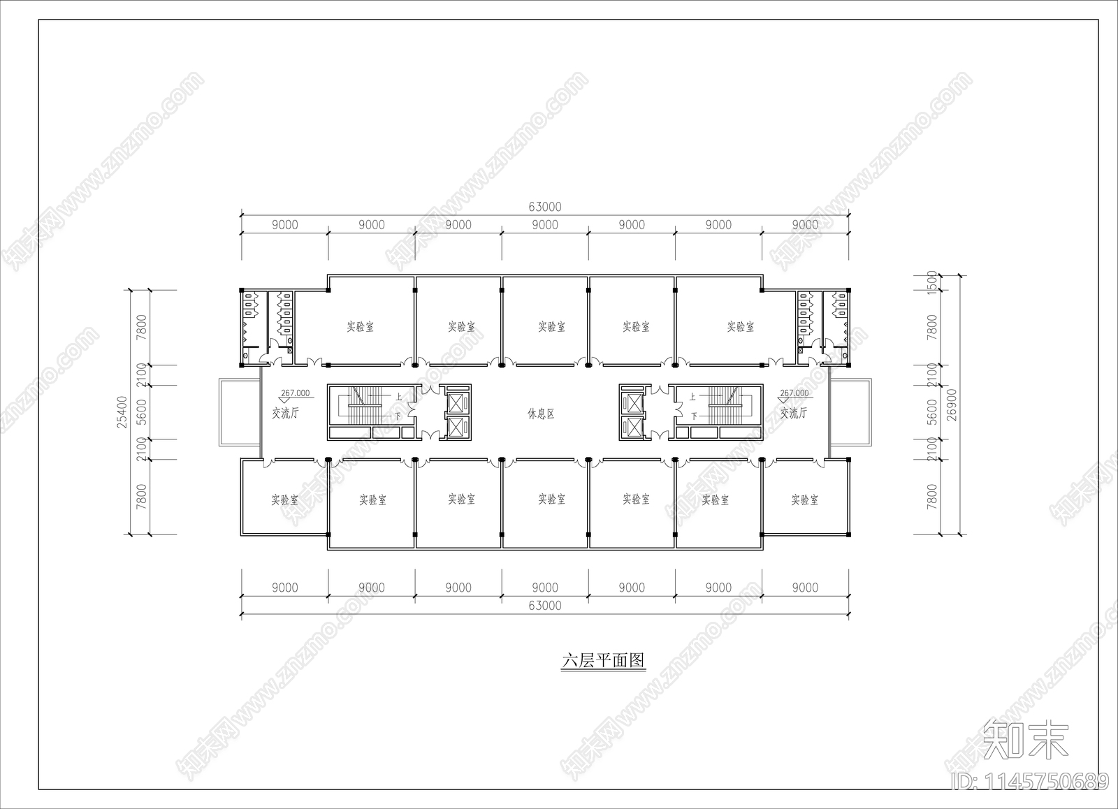 全套高校综合楼图纸cad施工图下载【ID:1145750689】